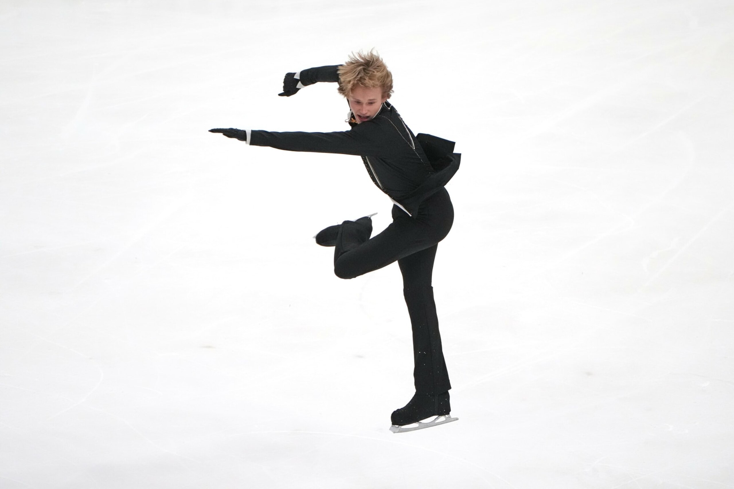 COLUMBUS, OH - JANUARY 28: Ilia Malinin skates in the Mens Free Skate at the 2024 Prevagen U.S. Figure Skating Championships in Columbus, Ohio on January 27, 2024 (Photo by Jason Mowry/Icon Sportswire via Getty Images)
