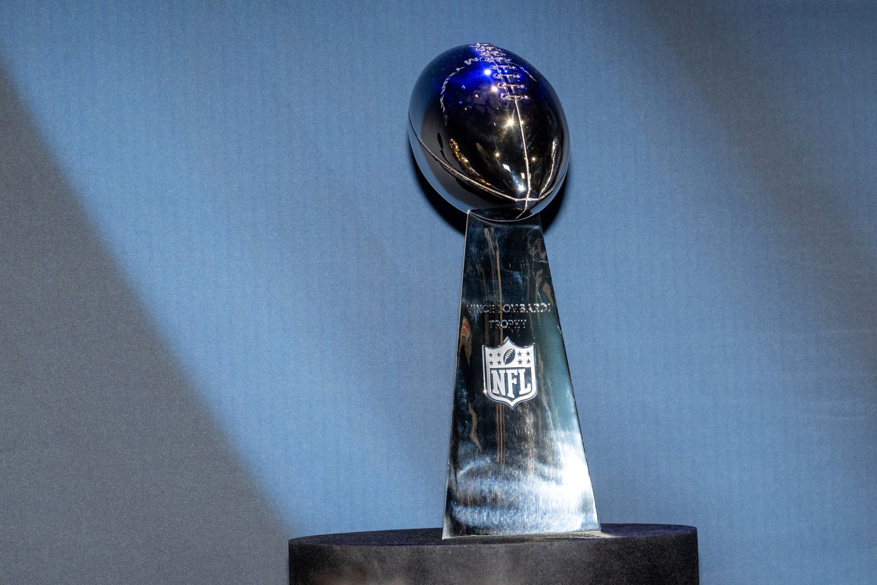 NEW YORK, NEW YORK - OCTOBER 01: A view of NFL’s The Vince Lombardi Trophy  at PaleyWKND outside the Paley Museum on October 01, 2022 in New York City. PaleyWKND is a festival for all things media, gaming, sports and entertainment related offering immersive attractions and experiences for the public. (Photo by Alexi Rosenfeld/Getty Images)