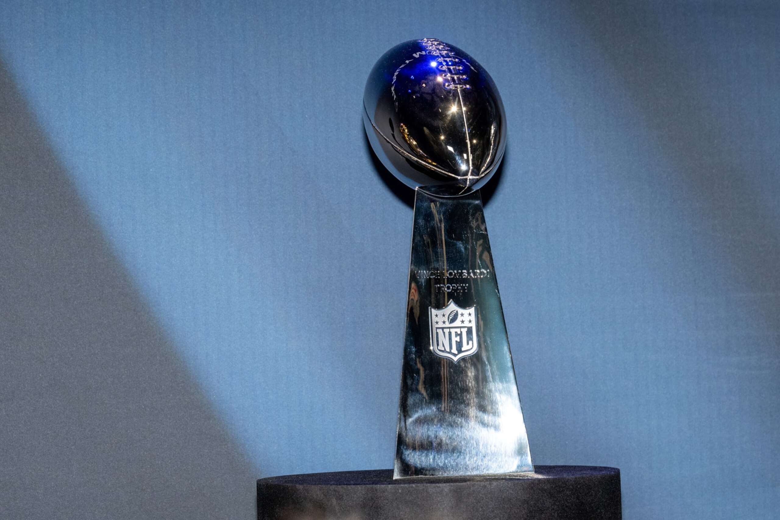 NEW YORK, NEW YORK - OCTOBER 01: A view of NFL’s The Vince Lombardi Trophy  at PaleyWKND outside the Paley Museum on October 01, 2022 in New York City. PaleyWKND is a festival for all things media, gaming, sports and entertainment related offering immersive attractions and experiences for the public. (Photo by Alexi Rosenfeld/Getty Images)