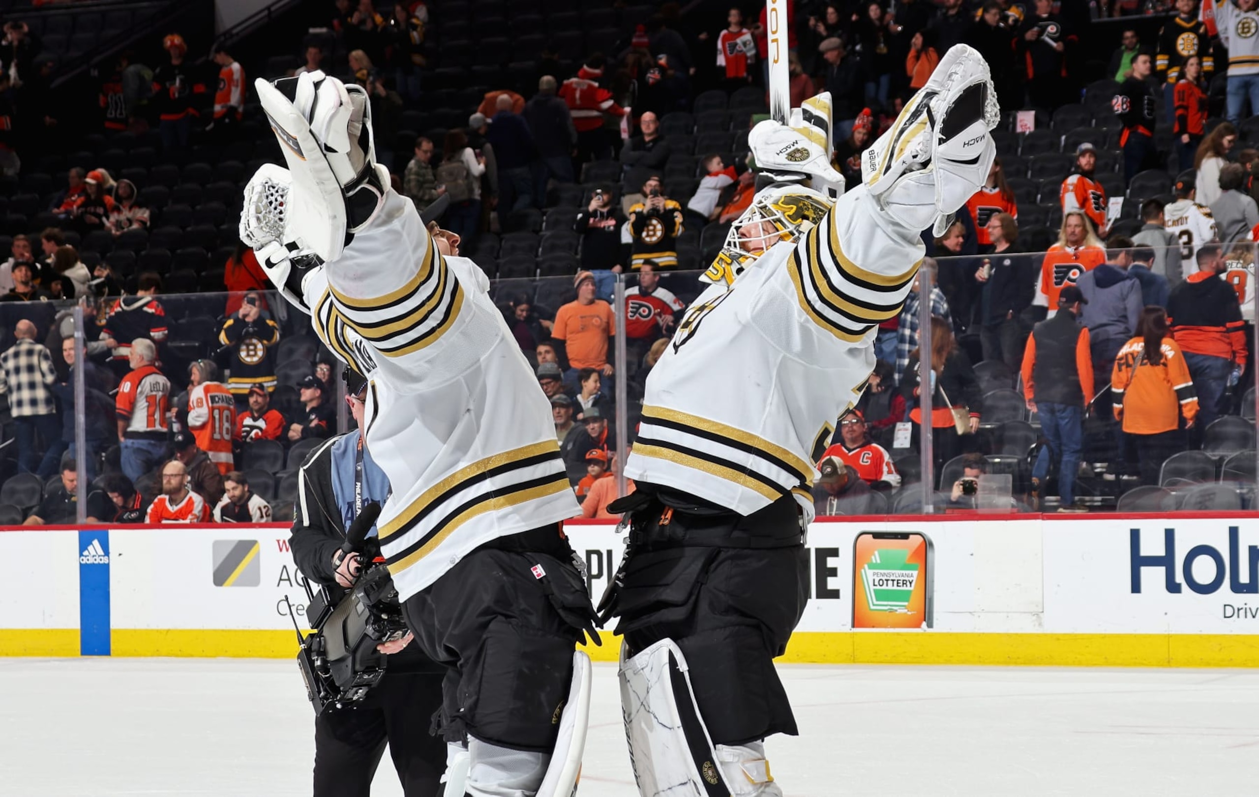 Jeremy Swayman and Linus Ullmark.