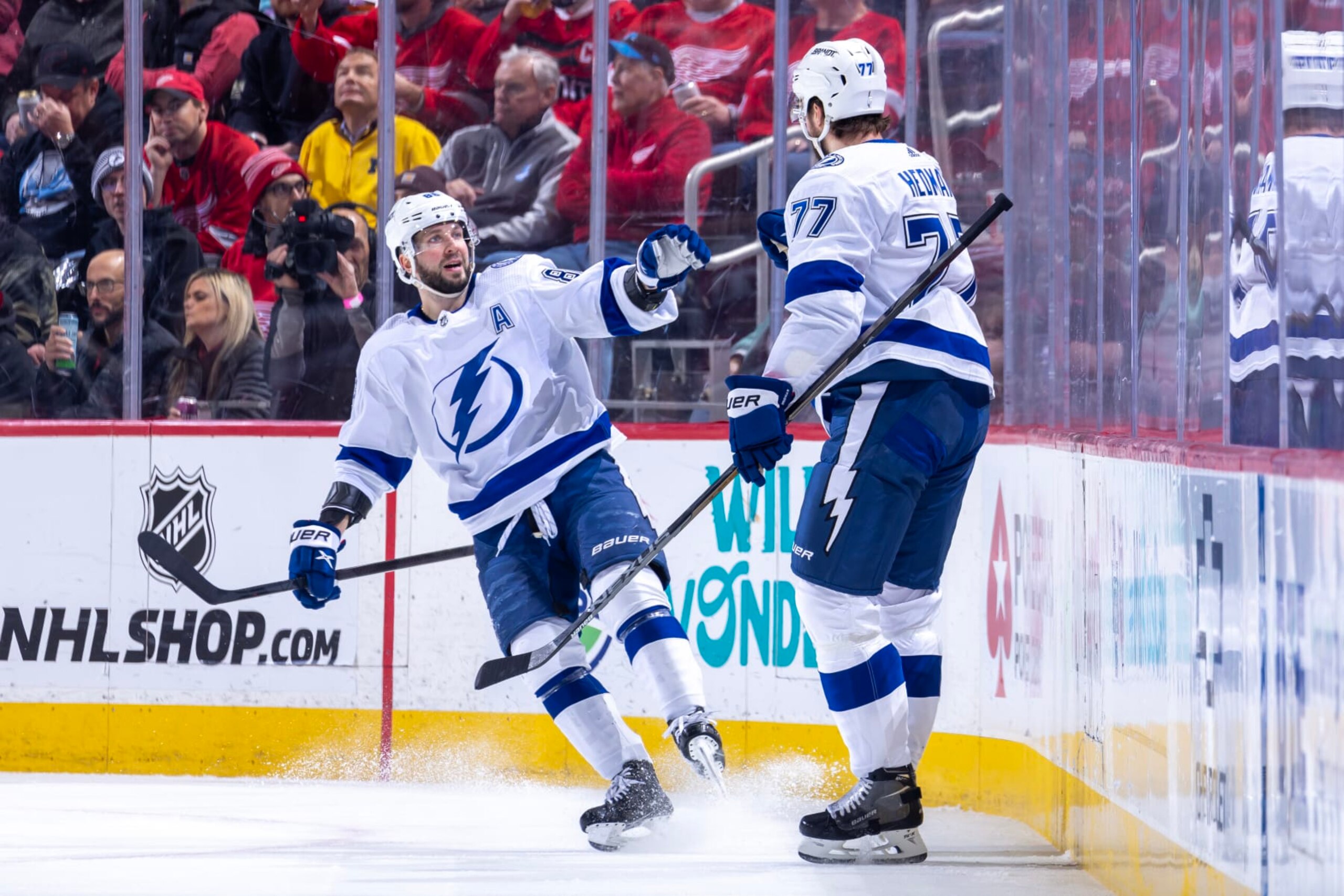 Nikita Kucherov and Victor Hedman
