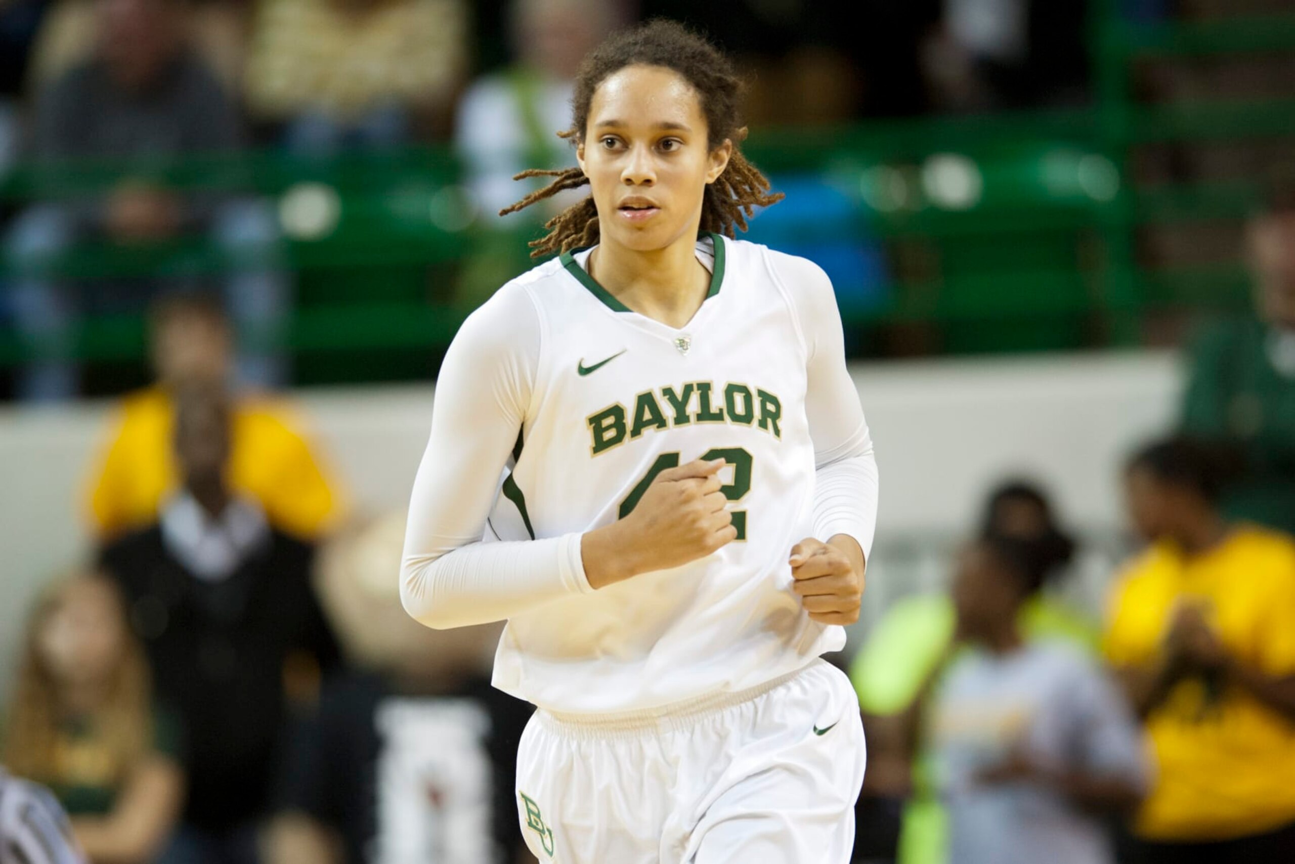 WACO, TX - DECEMBER 12: Brittney Griner #42 of the Baylor University Bears runs down court after a made basket against the Oral Roberts University Golden Eagles on December 12, 2012 at the Ferrell Center in Waco, Texas. (Photo by Cooper Neill/Getty Images) WACO, TX - DECEMBER 12: Brittney Griner #42 of the Baylor University Bears runs down court after a made basket against the Oral Roberts University Golden Eagles on December 12, 2012 at the Ferrell Center in Waco, Texas. (Photo by Cooper Neill/Getty Images)