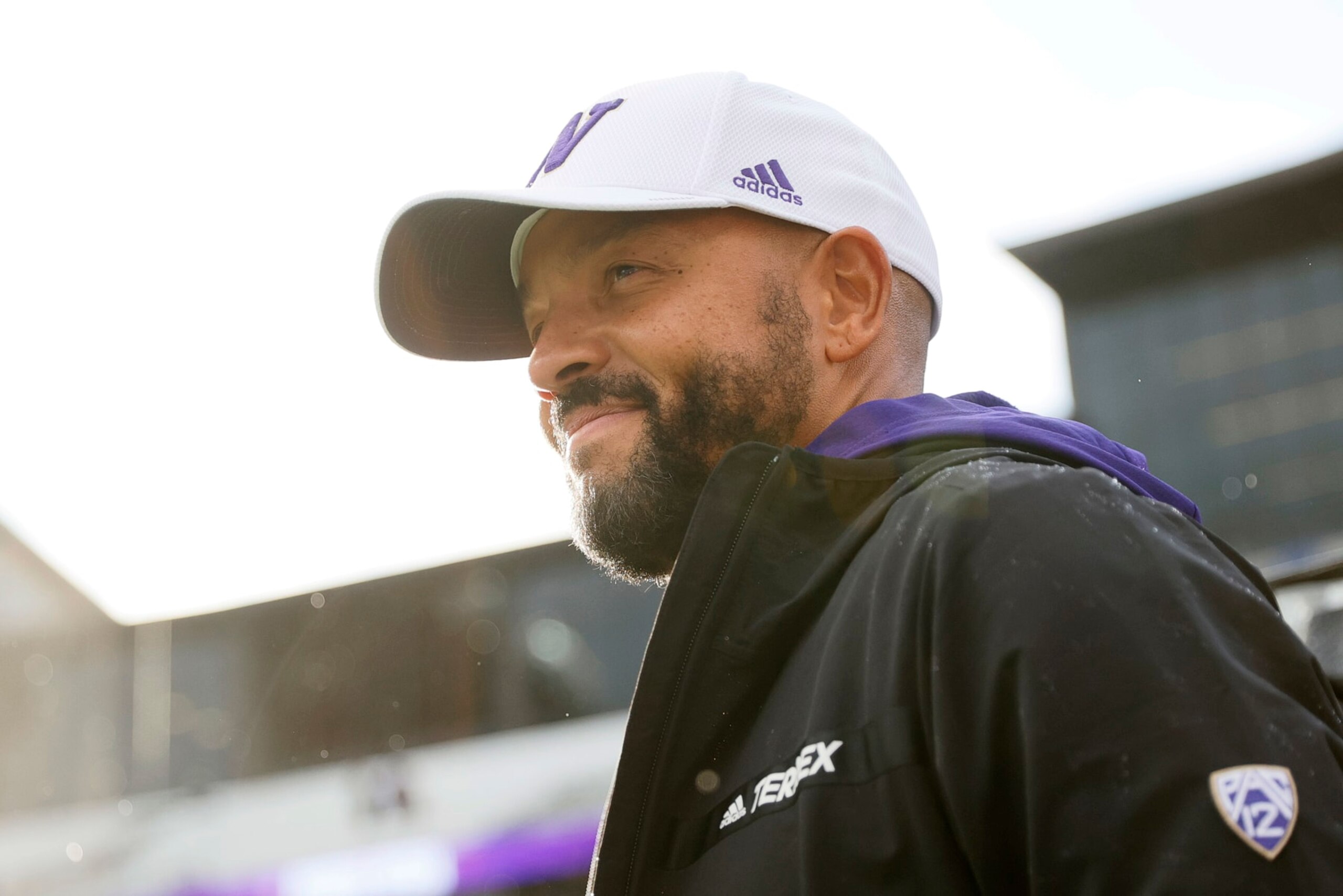 SEATTLE, WASHINGTON - NOVEMBER 06: Head coach Jimmy Lake of the Washington Huskies looks on before the game against the Oregon Ducks at Husky Stadium on November 06, 2021 in Seattle, Washington. (Photo by Steph Chambers/Getty Images) SEATTLE, WASHINGTON - NOVEMBER 06: Head coach Jimmy Lake of the Washington Huskies looks on before the game against the Oregon Ducks at Husky Stadium on November 06, 2021 in Seattle, Washington. (Photo by Steph Chambers/Getty Images)