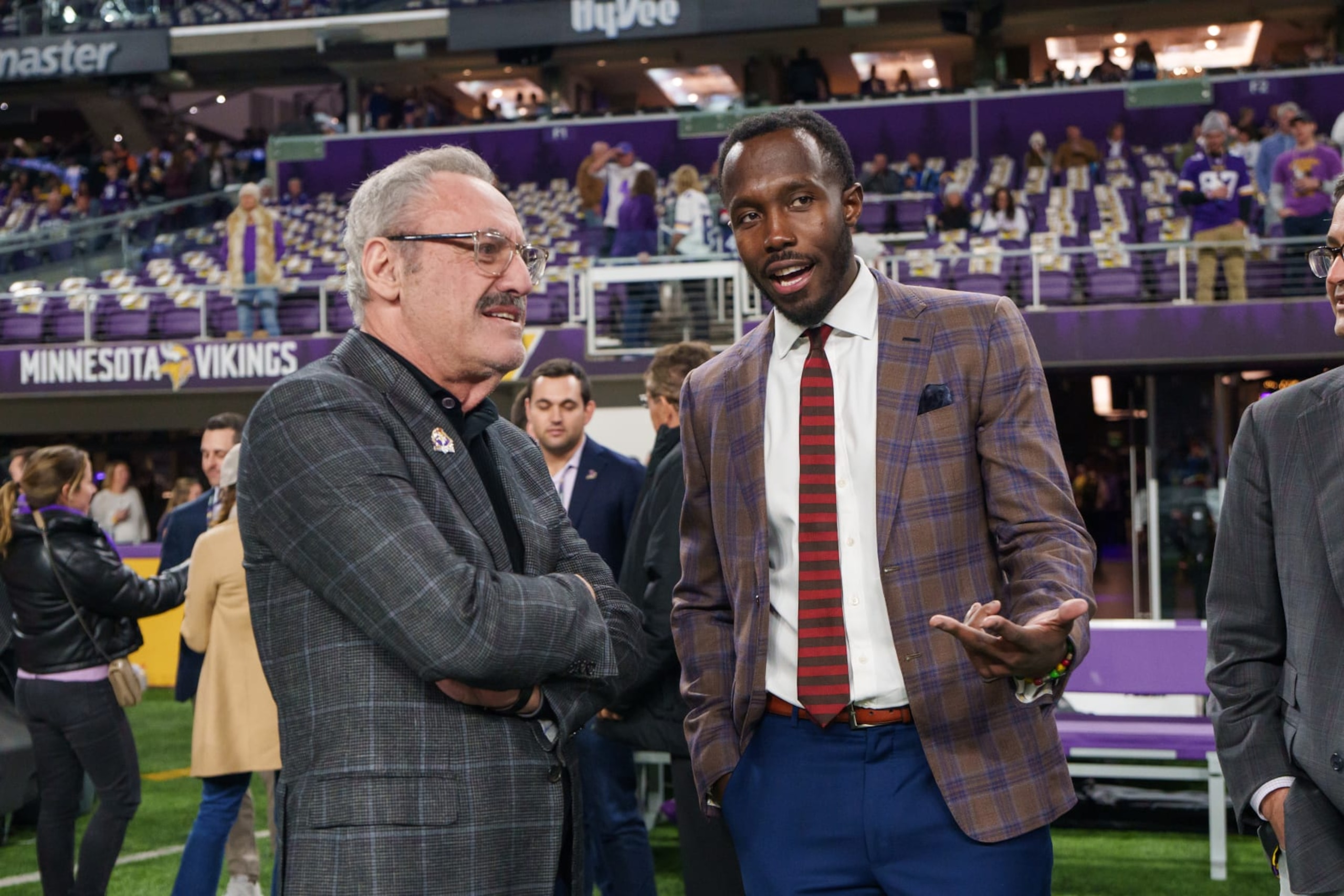Vikings owner Zygi Wilf and GM Kwesi Adofo-Mensah
Vikings owner Zygi Wilf and GM Kwesi Adofo-Mensah