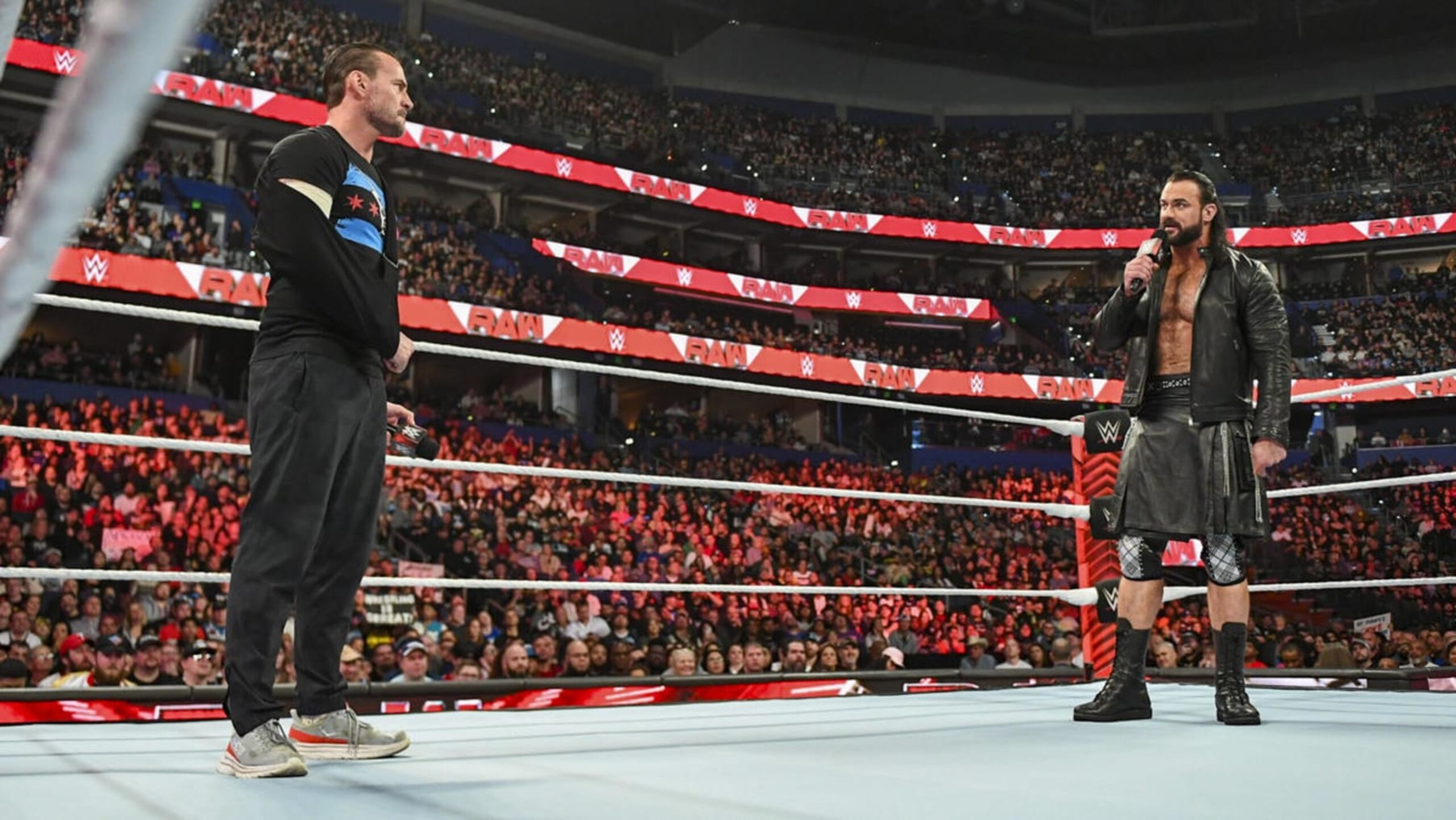Drew McIntyre interrupted CM Punk's address to the WWE Universe on Monday's Raw. Drew McIntyre interrupted CM Punk's address to the WWE Universe on Monday's Raw.