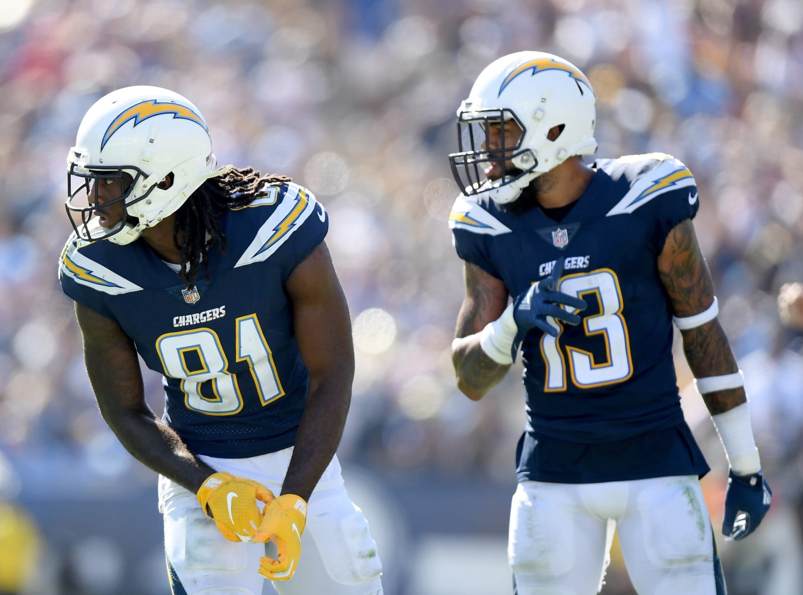 Chargers WRs Mike Williams (left) and Keenan Allen (right)