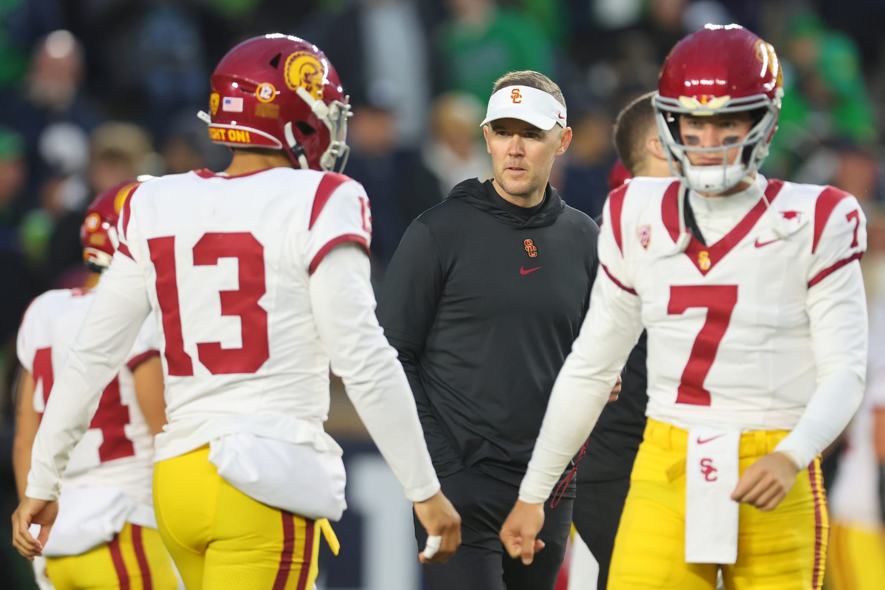 Caleb Williams, Lincoln Riley and Miller Moss