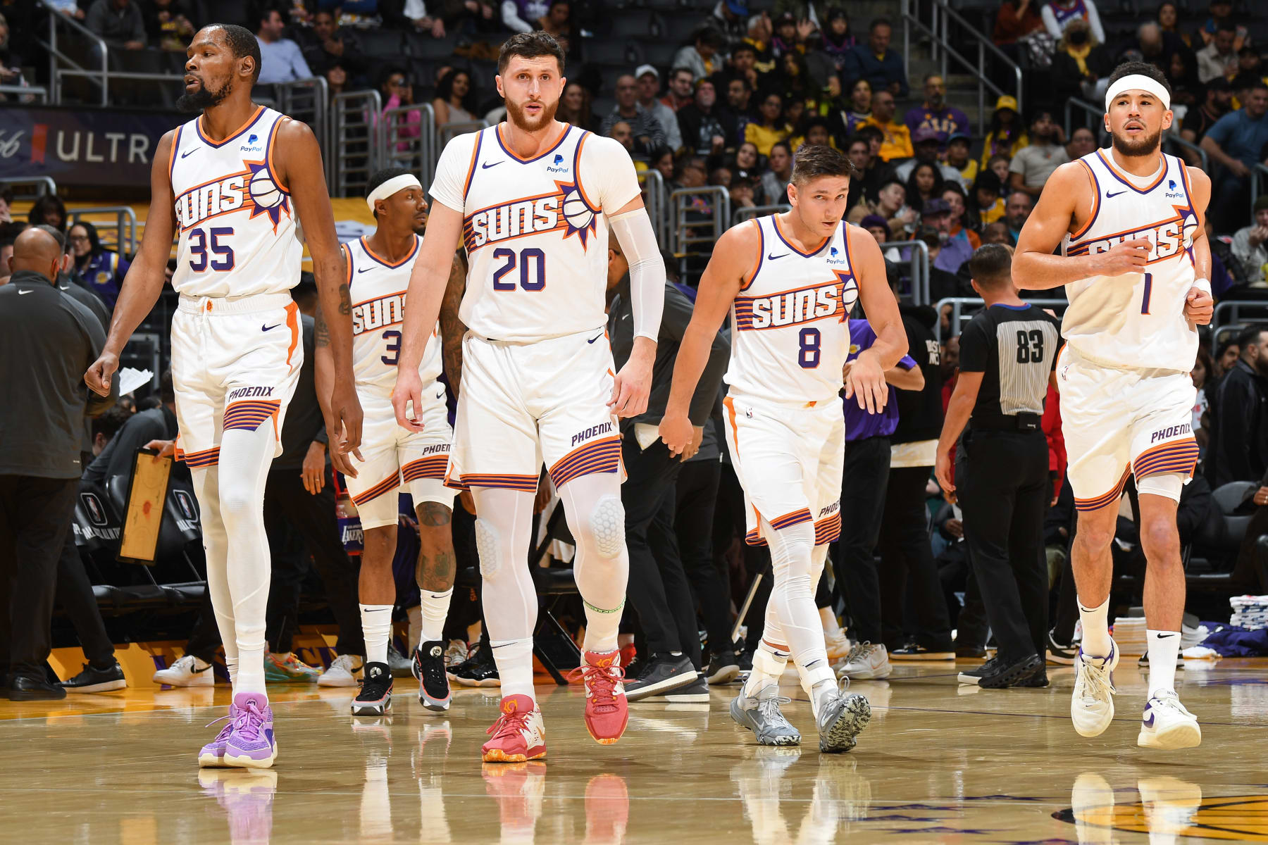 Kevin Durant, Bradley Beal, Jusuf NurkiÄ, Grayson Allen and Devin Booker