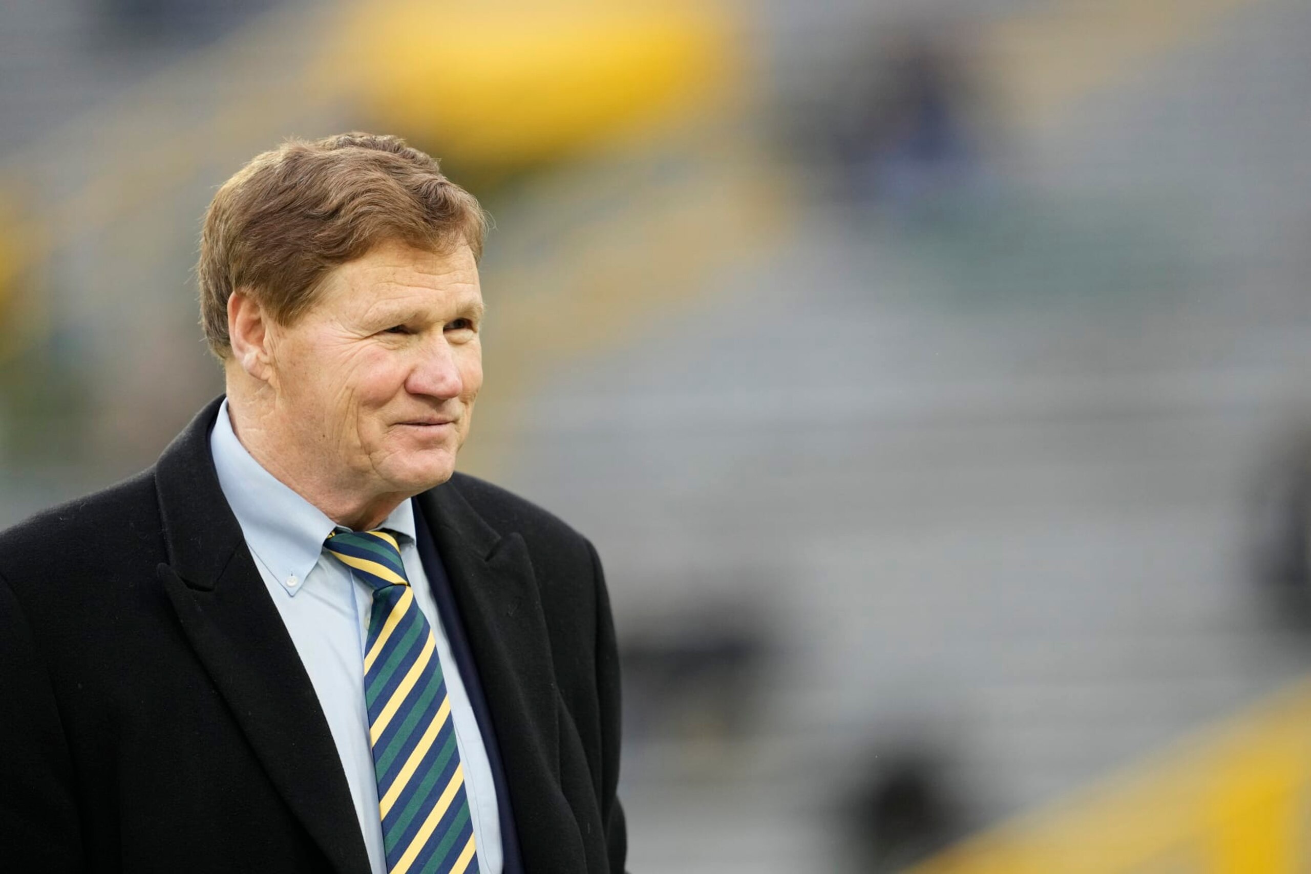 GREEN BAY, WISCONSIN - DECEMBER 17: President and CEO Mark Murphy of the Green Bay Packers looks on before a game against the Tampa Bay Buccaneers at Lambeau Field on December 17, 2023 in Green Bay, Wisconsin. (Photo by Patrick McDermott/Getty Images)