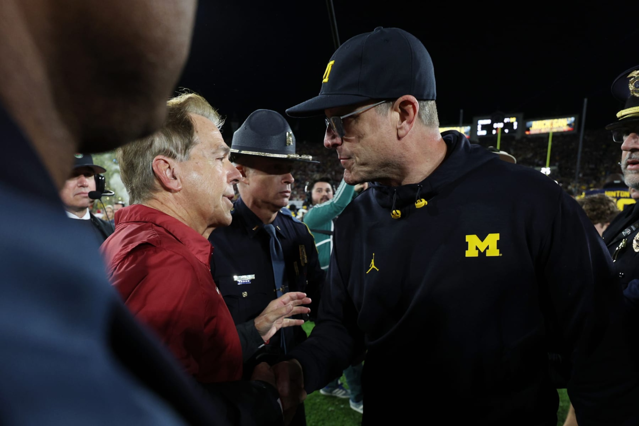 Nick Saban and Jim Harbaugh Nick Saban and Jim Harbaugh
