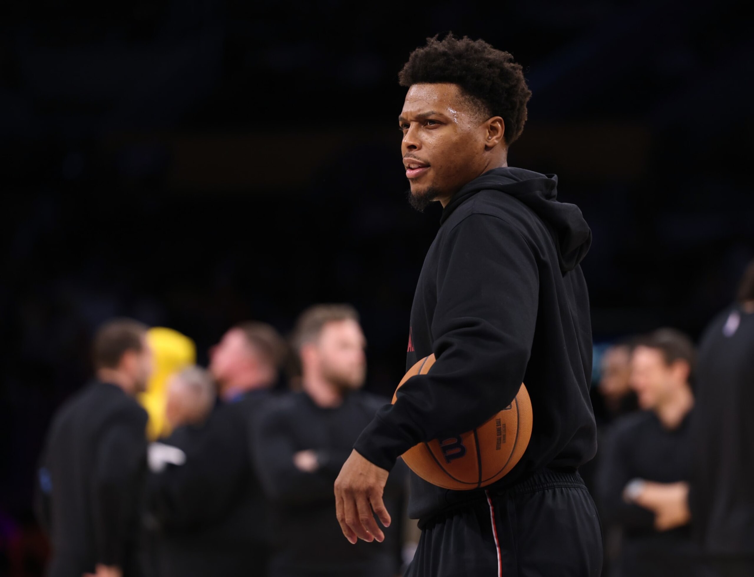 LOS ANGELES, CALIFORNIA - JANUARY 03: Kyle Lowry #7 of the Miami Heat during warm up before the game against the Los Angeles Lakers at Crypto.com Arena on January 03, 2024 in Los Angeles, California. (Photo by Harry How/Getty Images)