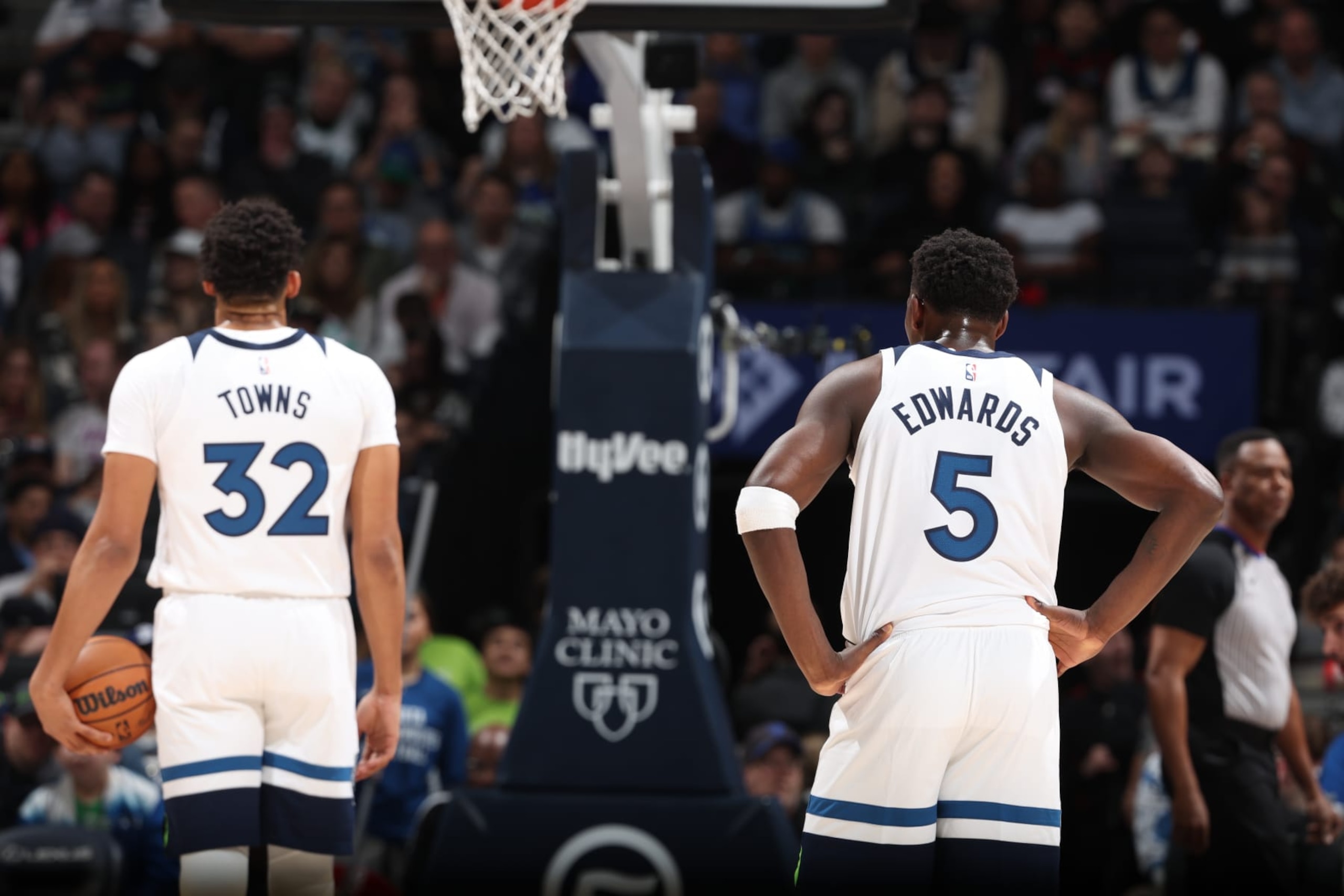 Karl-Anthony Towns and Anthony Edwards Karl-Anthony Towns and Anthony Edwards