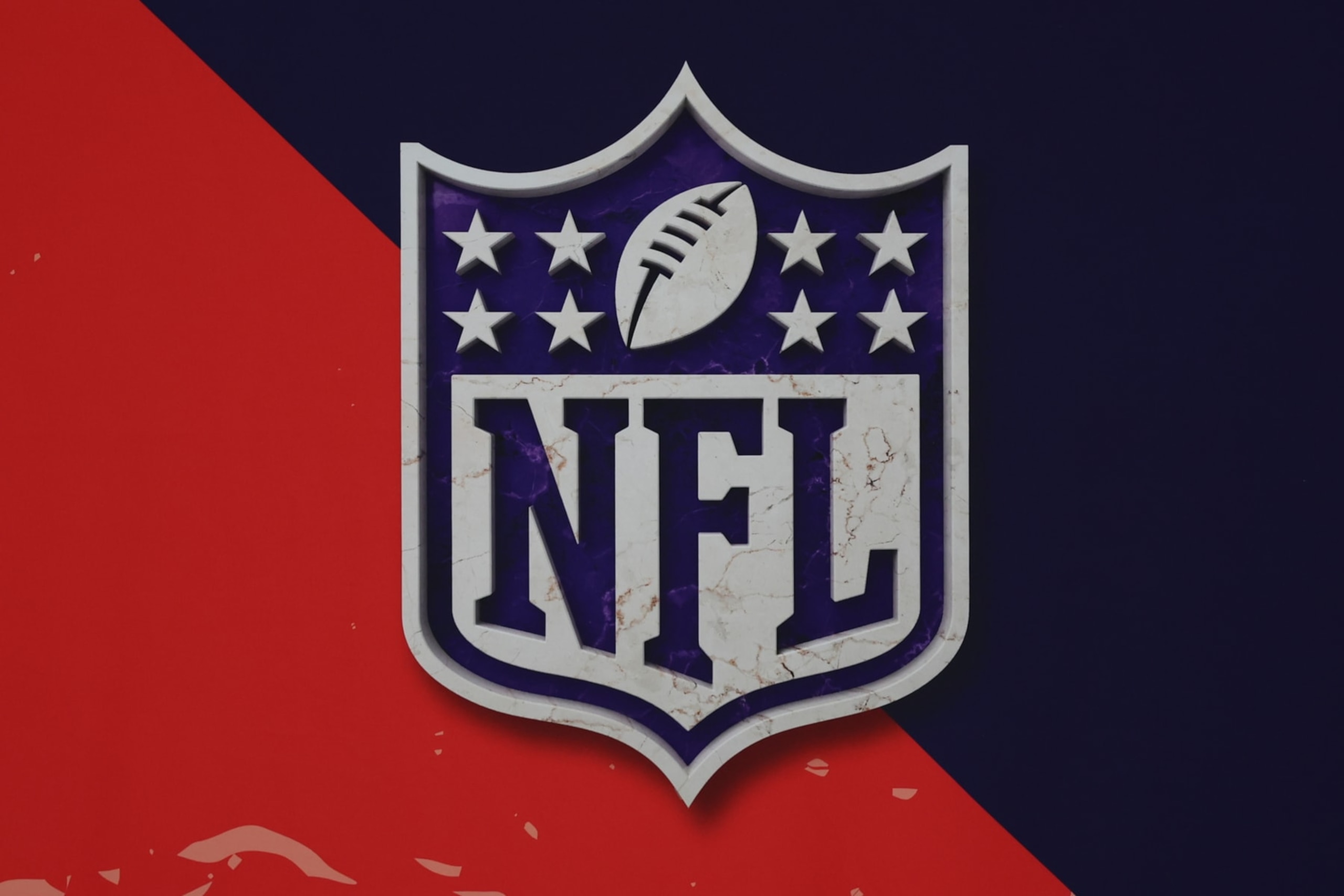 LAS VEGAS, NV - FEBRUARY 04: A close up of a NFL logo for Super Bowl LVIII between the Kansas City Chiefs and the San Francisco 49ers at the Harry Reid International Airport on February 4, 2024 in Las Vegas, NV. Super Bowl LVIII will be played between the Kansas City Chiefs and the San Francisco 49ers on February 11th at Allegiant Stadium in Las Vegas, Nevada. (Photo by Perry Knotts/Getty Images)