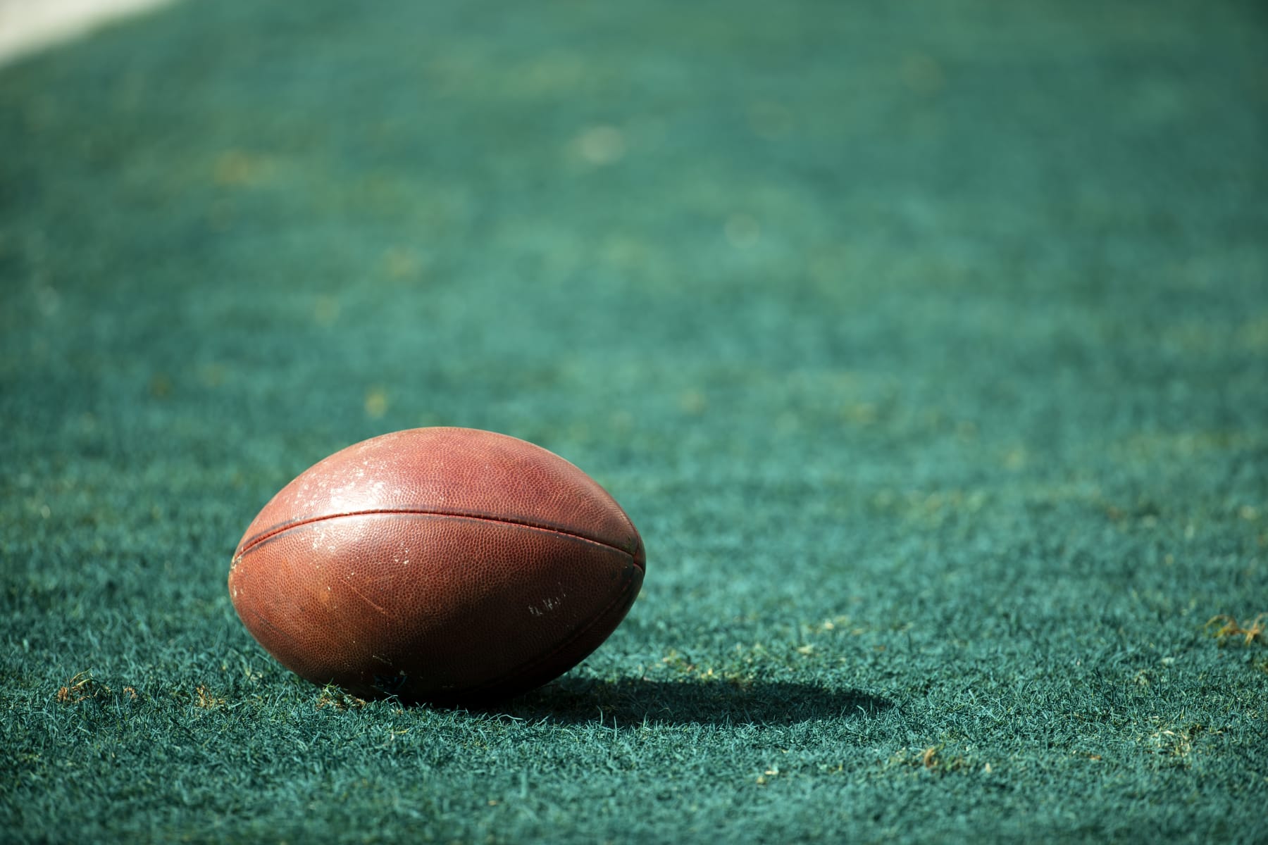 PHILADELPHIA, PA - OCTOBER 21:  Detail view of American football on field during the game at Lincoln Financial Field on October 21, 2018 in Philadelphia, Pennsylvania. Carolina defeats Philadelphia 21-17.  (Photo by Brett Carlsen/Getty Images) *** Local Caption ***