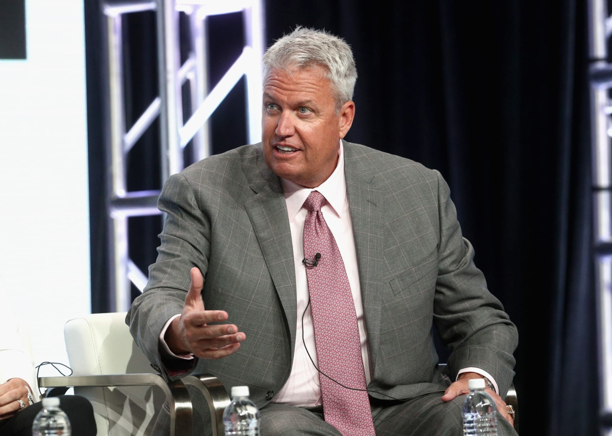 BEVERLY HILLS, CA - JULY 26:  Former NFL coach & ESPN analyst Rex Ryan of 'ESPN's Sunday's NFL Countdown' speaks onstage during the ESPN portion of the 2017 Summer Television Critics Association Press Tour at The Beverly Hilton Hotel on July 26, 2017 in Beverly Hills, California.  (Photo by Frederick M. Brown/Getty Images)