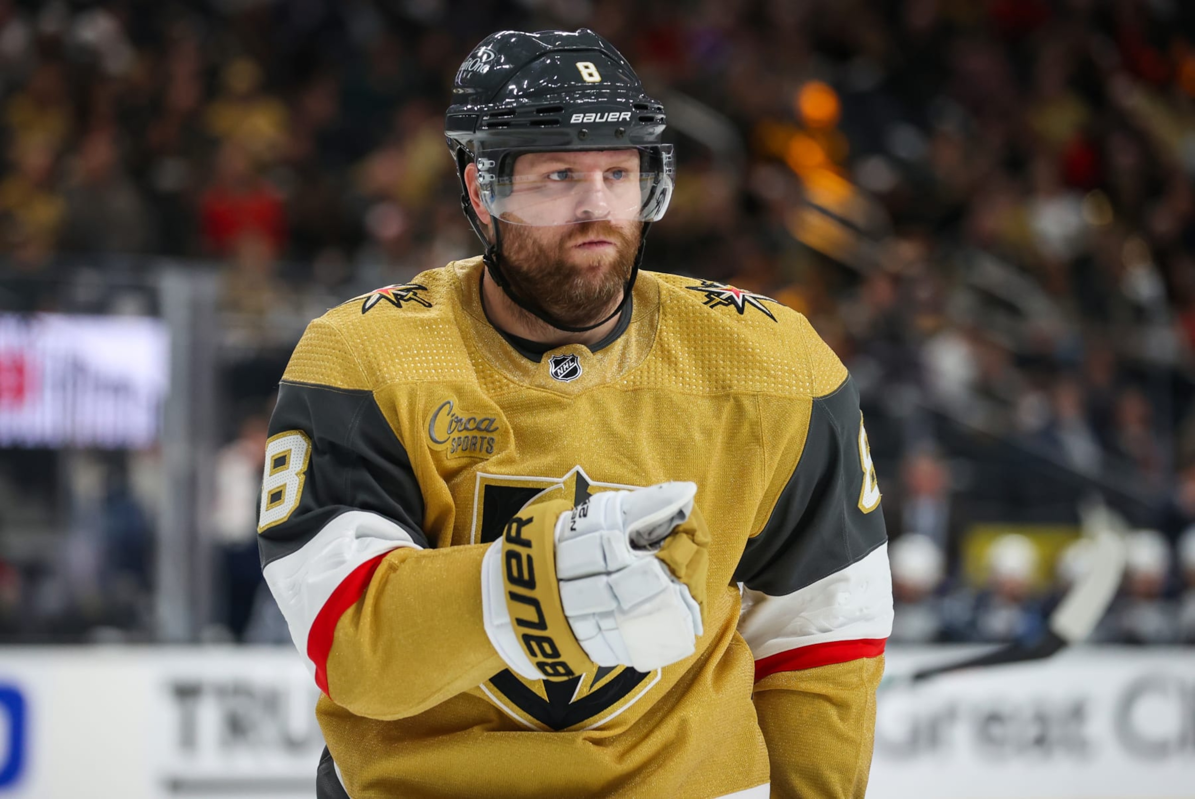 LAS VEGAS, NEVADA - APRIL 20: Phil Kessel #8 of the Vegas Golden Knights skates during the second period against the Winnipeg Jets in Game Two of the First Round of the 2023 Stanley Cup Playoffs at T-Mobile Arena on April 20, 2023 in Las Vegas, Nevada. (Photo by Zak Krill/NHLI via Getty Images) LAS VEGAS, NEVADA - APRIL 20: Phil Kessel #8 of the Vegas Golden Knights skates during the second period against the Winnipeg Jets in Game Two of the First Round of the 2023 Stanley Cup Playoffs at T-Mobile Arena on April 20, 2023 in Las Vegas, Nevada. (Photo by Zak Krill/NHLI via Getty Images)
