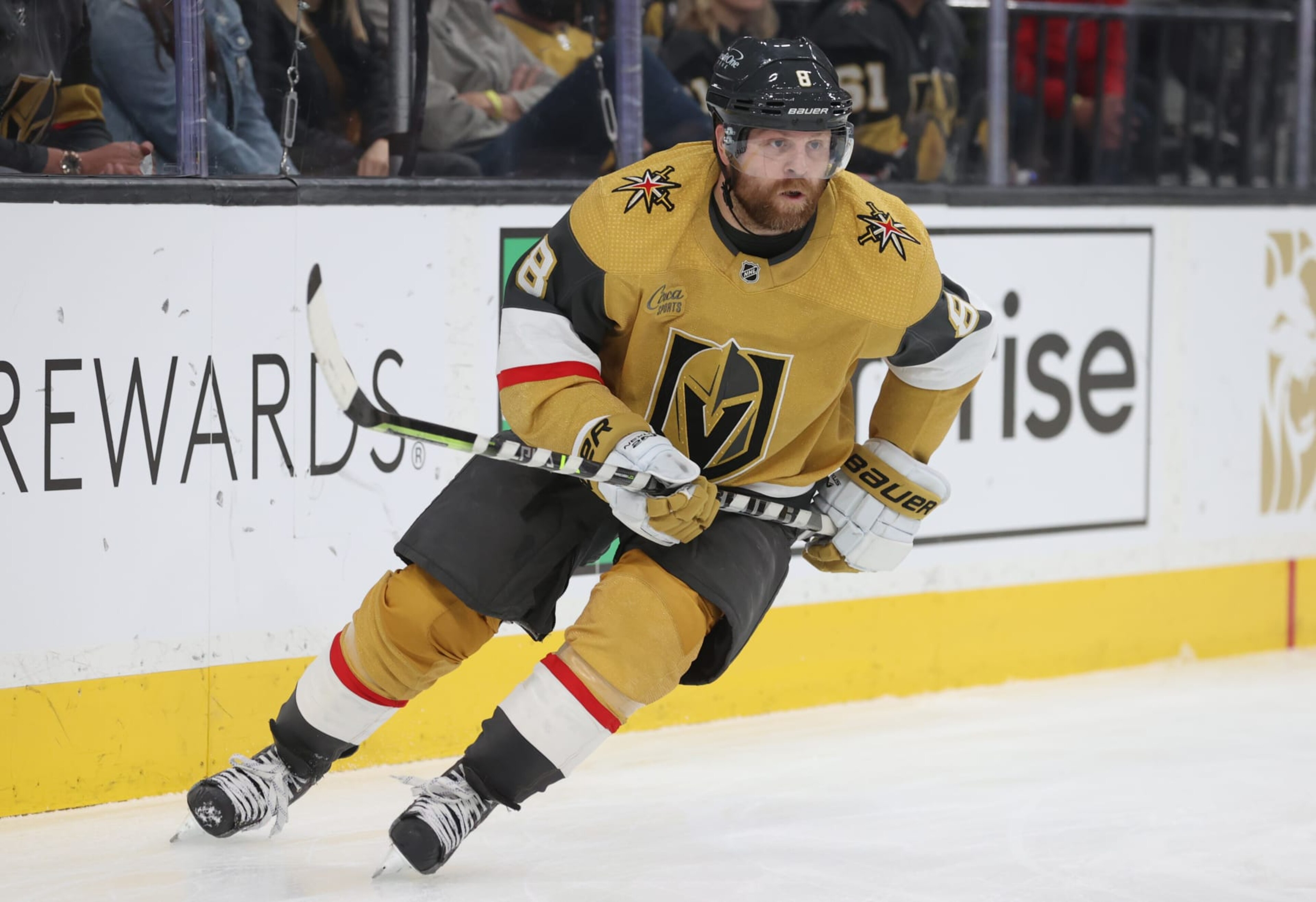 LAS VEGAS, NEVADA - JANUARY 12: Phil Kessel #8 of the Vegas Golden Knights skates during the second period against the Florida Panthers at T-Mobile Arena on January 12, 2023 in Las Vegas, Nevada. (Photo by Zak Krill/NHLI via Getty Images) LAS VEGAS, NEVADA - JANUARY 12: Phil Kessel #8 of the Vegas Golden Knights skates during the second period against the Florida Panthers at T-Mobile Arena on January 12, 2023 in Las Vegas, Nevada. (Photo by Zak Krill/NHLI via Getty Images)