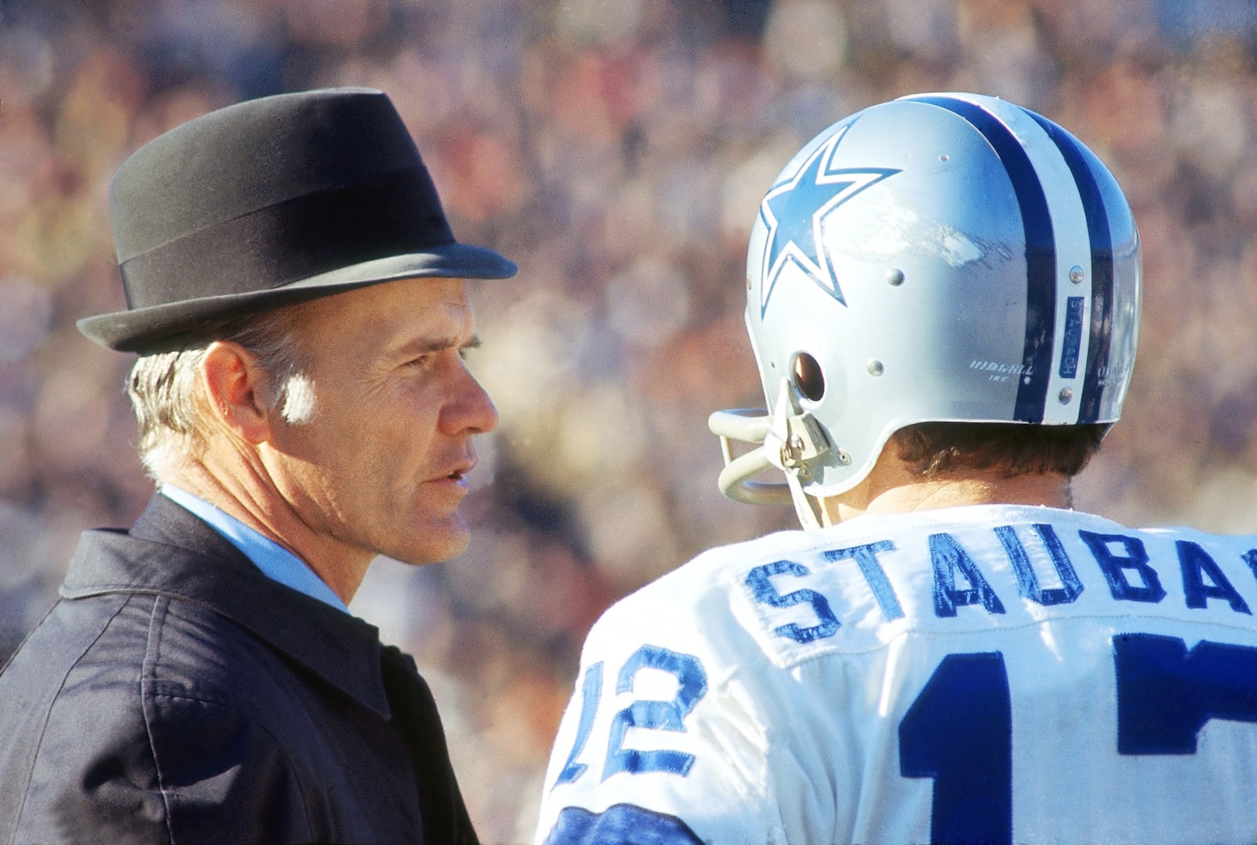 Tom Landry and Roger Staubach Tom Landry and Roger Staubach