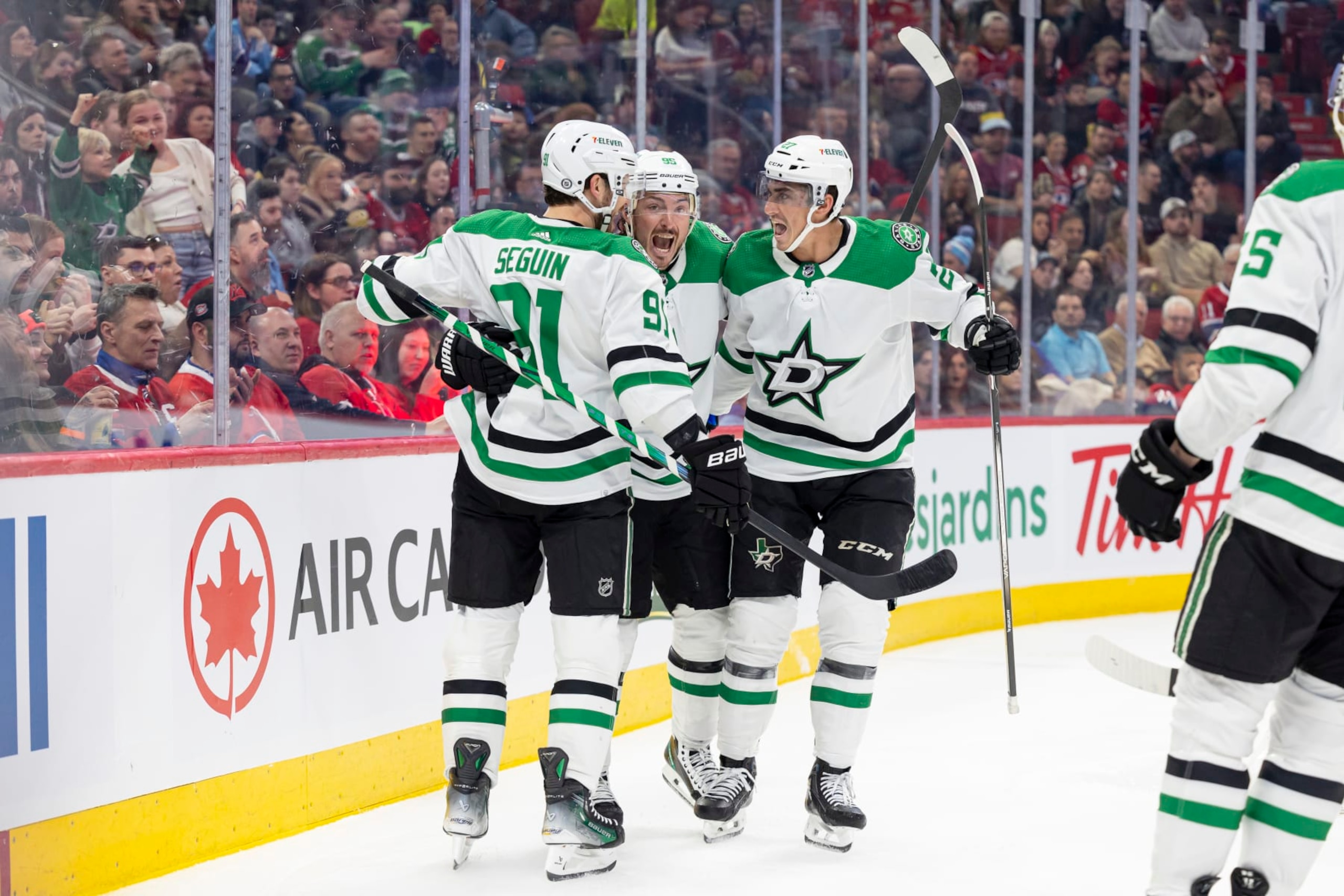 MONTREAL, CANADA - FEBRUARY 10: Tyler Seguin #91 of the Dallas Stars celebrates after scoring a goal during the second period of Montreal Canadiens and the Dallas Stars at the Bell Centre on February 10, 2024 in Montreal, Quebec, Canada. (Photo by Vitor Munhoz/NHLI via Getty Images) MONTREAL, CANADA - FEBRUARY 10: Tyler Seguin #91 of the Dallas Stars celebrates after scoring a goal during the second period of Montreal Canadiens and the Dallas Stars at the Bell Centre on February 10, 2024 in Montreal, Quebec, Canada. (Photo by Vitor Munhoz/NHLI via Getty Images)