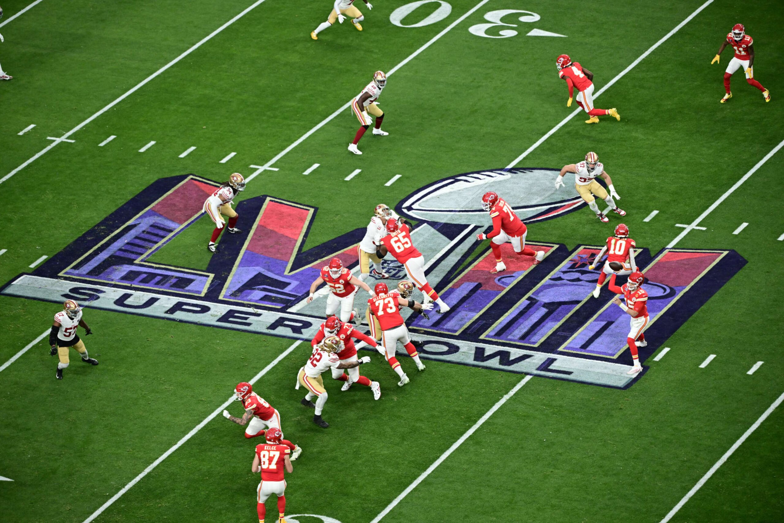 Football: Super Bowl LVIII: Kansas City Chiefs Patrick Mahomes (15) in action, throws the football vs San Francisco 49ers at Allegiant Stadium.
Las Vegas, NV 2/11/2024
CREDIT: Kohjiro Kinno (Photo by Kohjiro Kinno/Sports Illustrated via Getty Images)
(Set Number: X164497 TK1) Football: Super Bowl LVIII: Kansas City Chiefs Patrick Mahomes (15) in action, throws the football vs San Francisco 49ers at Allegiant Stadium.
Las Vegas, NV 2/11/2024
CREDIT: Kohjiro Kinno (Photo by Kohjiro Kinno/Sports Illustrated via Getty Images)
(Set Number: X164497 TK1)
