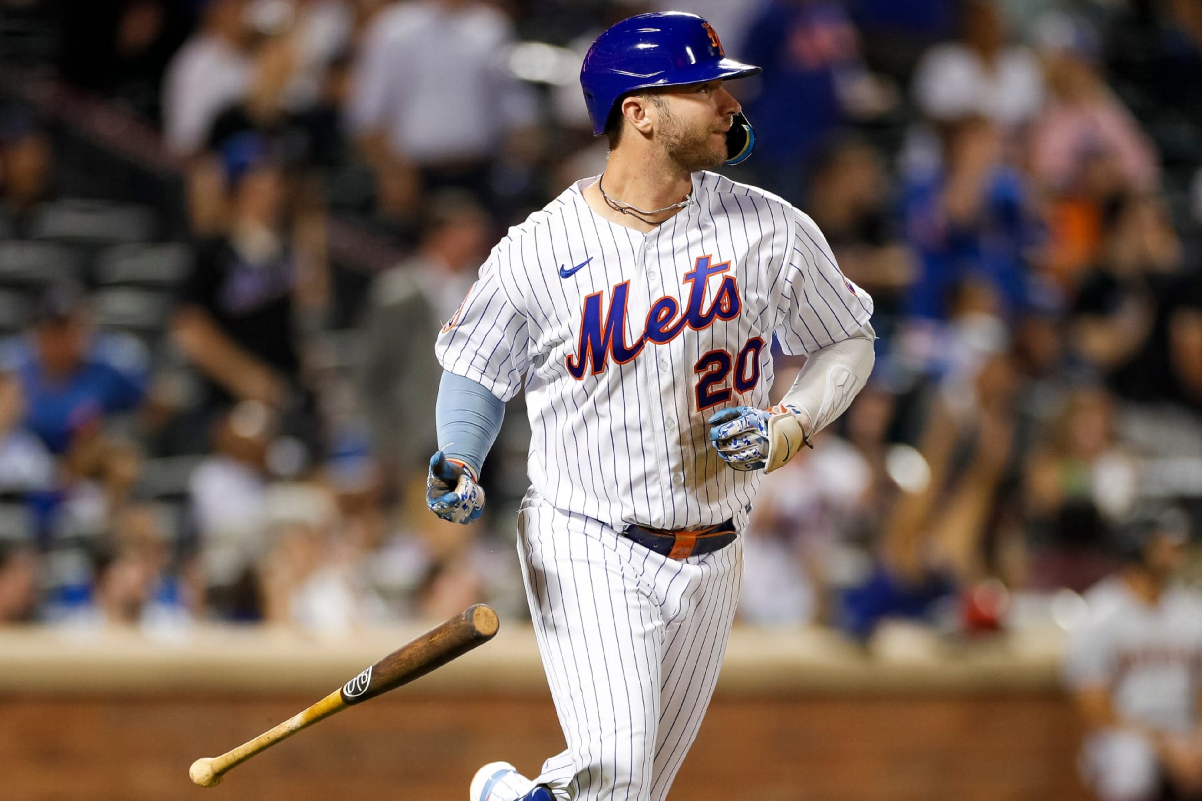 NEW YORK, NEW YORK - SEPTEMBER 12: Pete Alonso #20 of the New York Mets drops his bat after hitting a two-run home run in the fifth inning during a game against the Arizona Diamondbacks at Citi Field on September 12, 2023 in New York City. (Photo by Brandon Sloter/Image Of Sport/Getty Images) NEW YORK, NEW YORK - SEPTEMBER 12: Pete Alonso #20 of the New York Mets drops his bat after hitting a two-run home run in the fifth inning during a game against the Arizona Diamondbacks at Citi Field on September 12, 2023 in New York City. (Photo by Brandon Sloter/Image Of Sport/Getty Images)