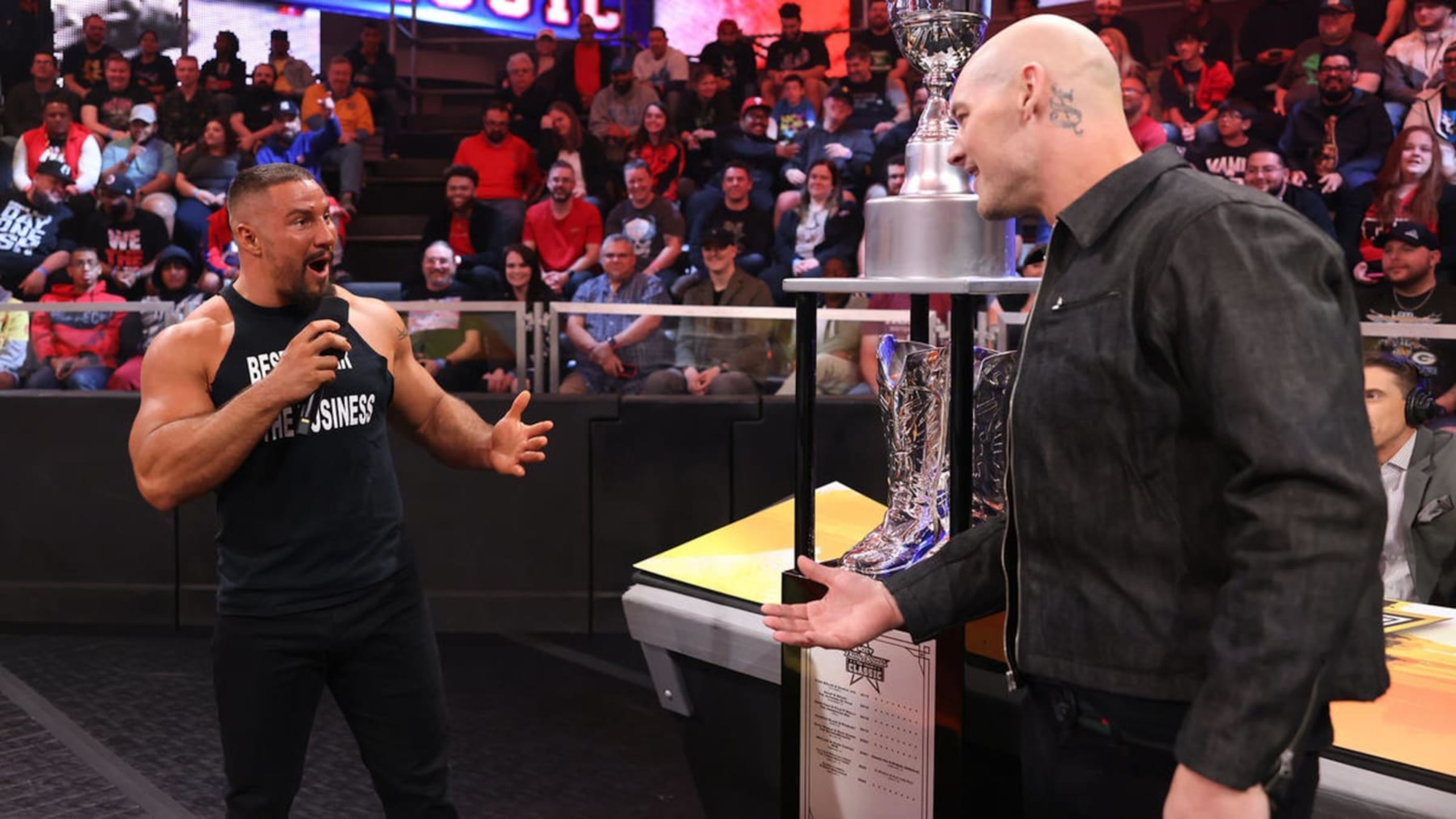 Bron Breakker and Baron Corbin challenged The Family for the NXT Tag Team Championships. 