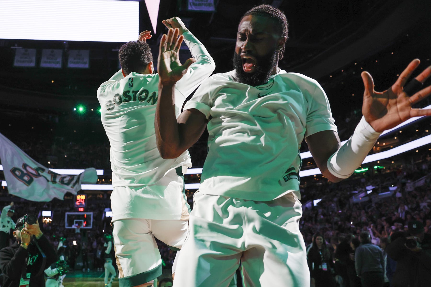 Jayson Tatum and Jaylen Brown