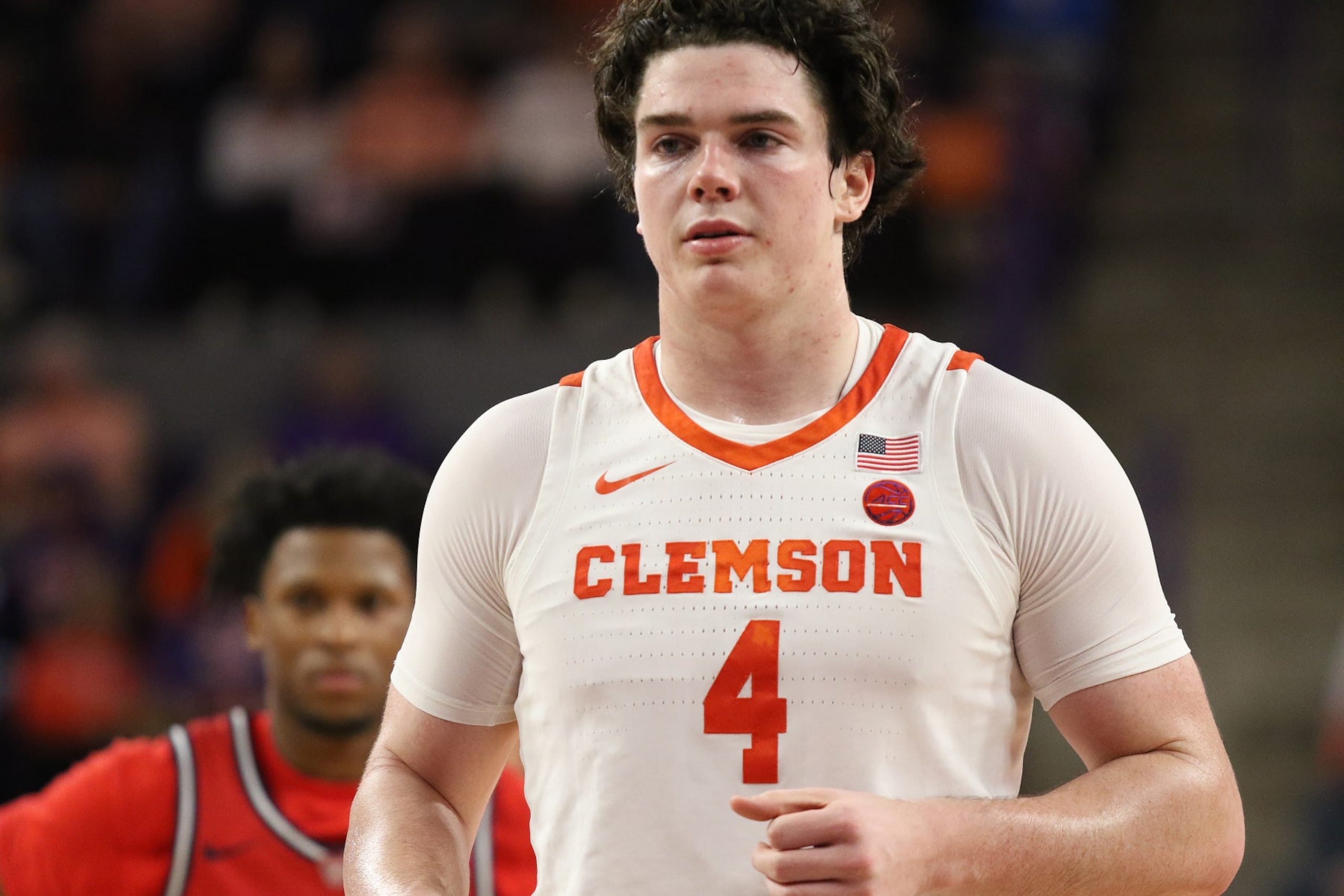 CLEMSON, SC - DECEMBER 29: Clemson Tigers forward Ian Schieffelin (4) during a college basketball game between the Radford Highlanders and the Clemson Tigers on December 29, 2023 at Littlejohn Coliseum in Clemson, S.C. (Photo by John Byrum/Icon Sportswire via Getty Images) CLEMSON, SC - DECEMBER 29: Clemson Tigers forward Ian Schieffelin (4) during a college basketball game between the Radford Highlanders and the Clemson Tigers on December 29, 2023 at Littlejohn Coliseum in Clemson, S.C. (Photo by John Byrum/Icon Sportswire via Getty Images)