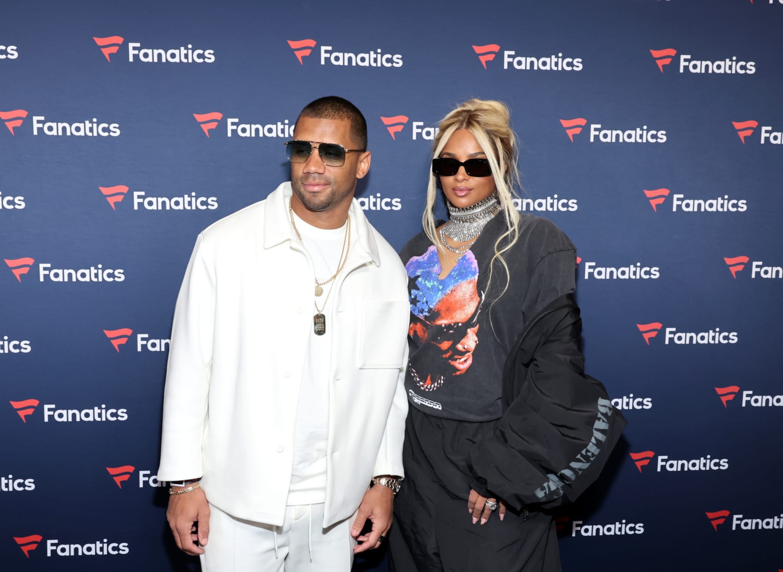 LAS VEGAS, NEVADA - FEBRUARY 10: (L-R) Russell Wilson and Ciara attend Michael Rubin’s 2024 Fanatics Super Bowl Party at the Marquee Nightclub at The Cosmopolitan of Las Vegas on February 10, 2024 in Las Vegas, Nevada. (Photo by Cindy Ord/Getty Images for Fanatics)