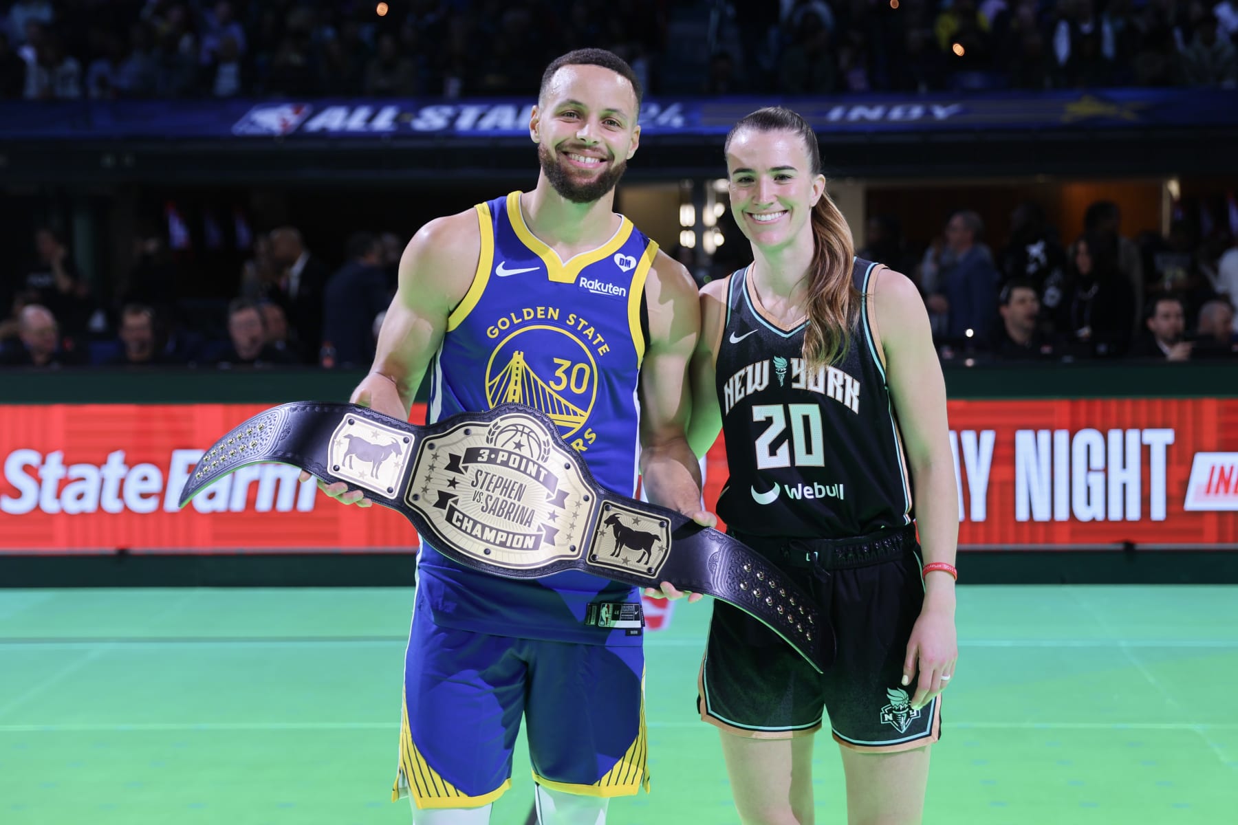 Stephen Curry and Sabrina Ionescu