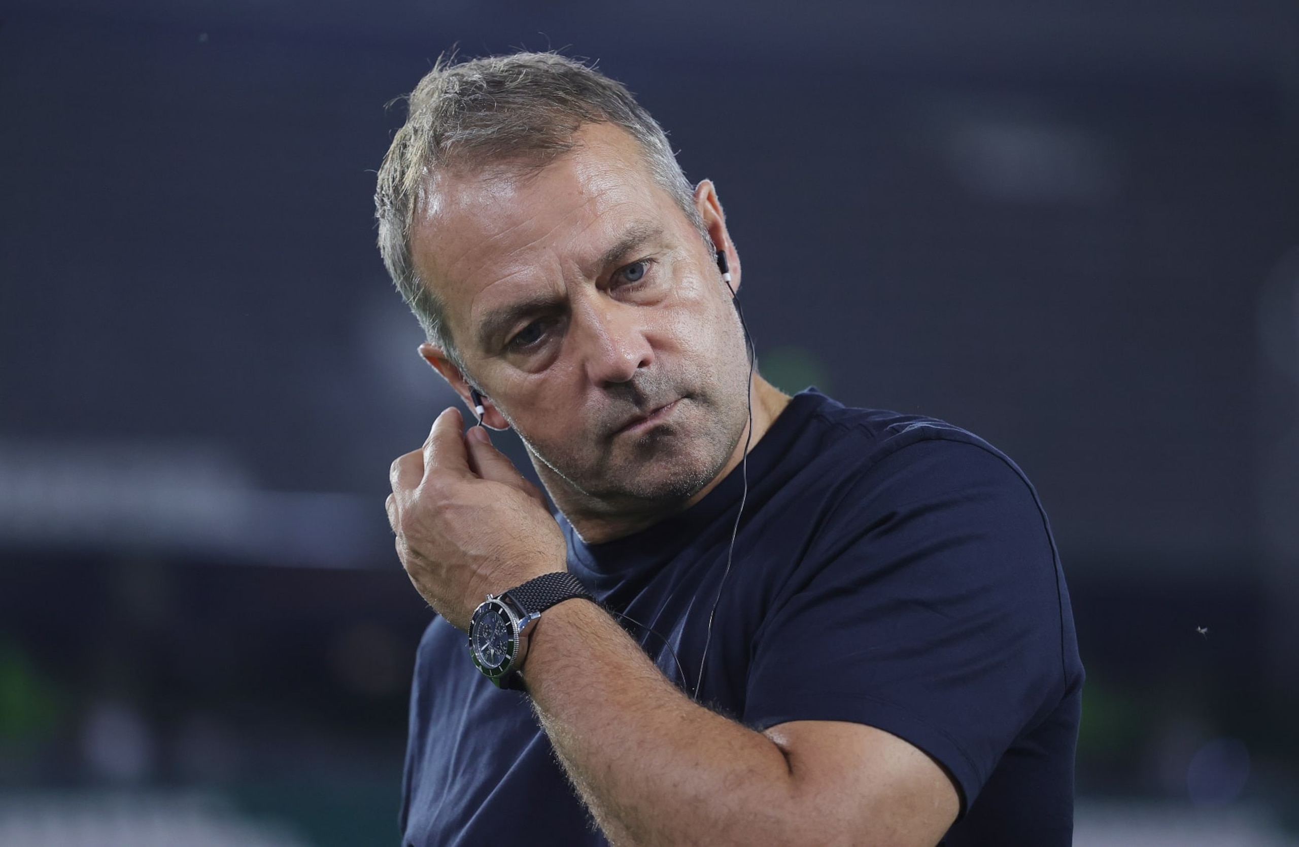 WOLFSBURG, GERMANY - SEPTEMBER 9: Hansi FlickHead Coach of Germany after the international friendly match between Germany and Japan at Volkswagen Arena on September 9, 2023 in Wolfsburg, Germany. (Photo by Jürgen Fromme - firo sportphoto/Getty Images)