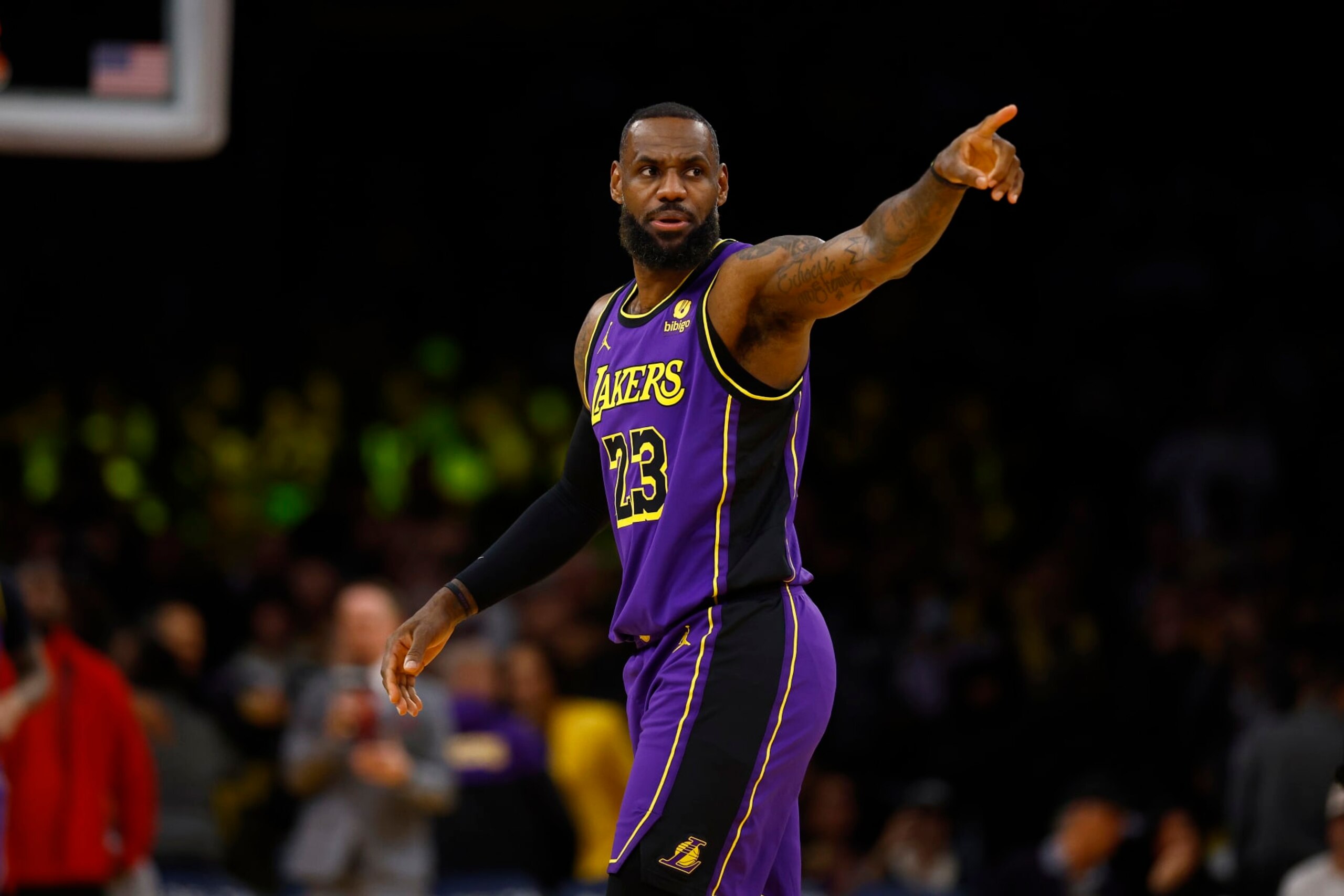LOS ANGELES, CALIFORNIA - FEBRUARY 09: LeBron James #23 of the Los Angeles Lakers in the first half at Crypto.com Arena on February 09, 2024 in Los Angeles, California. NOTE TO USER: User expressly acknowledges and agrees that, by downloading and/or using this photograph, user is consenting to the terms and conditions of the Getty Images License Agreement. (Photo by Ronald Martinez/Getty Images) LOS ANGELES, CALIFORNIA - FEBRUARY 09: LeBron James #23 of the Los Angeles Lakers in the first half at Crypto.com Arena on February 09, 2024 in Los Angeles, California. NOTE TO USER: User expressly acknowledges and agrees that, by downloading and/or using this photograph, user is consenting to the terms and conditions of the Getty Images License Agreement. (Photo by Ronald Martinez/Getty Images)