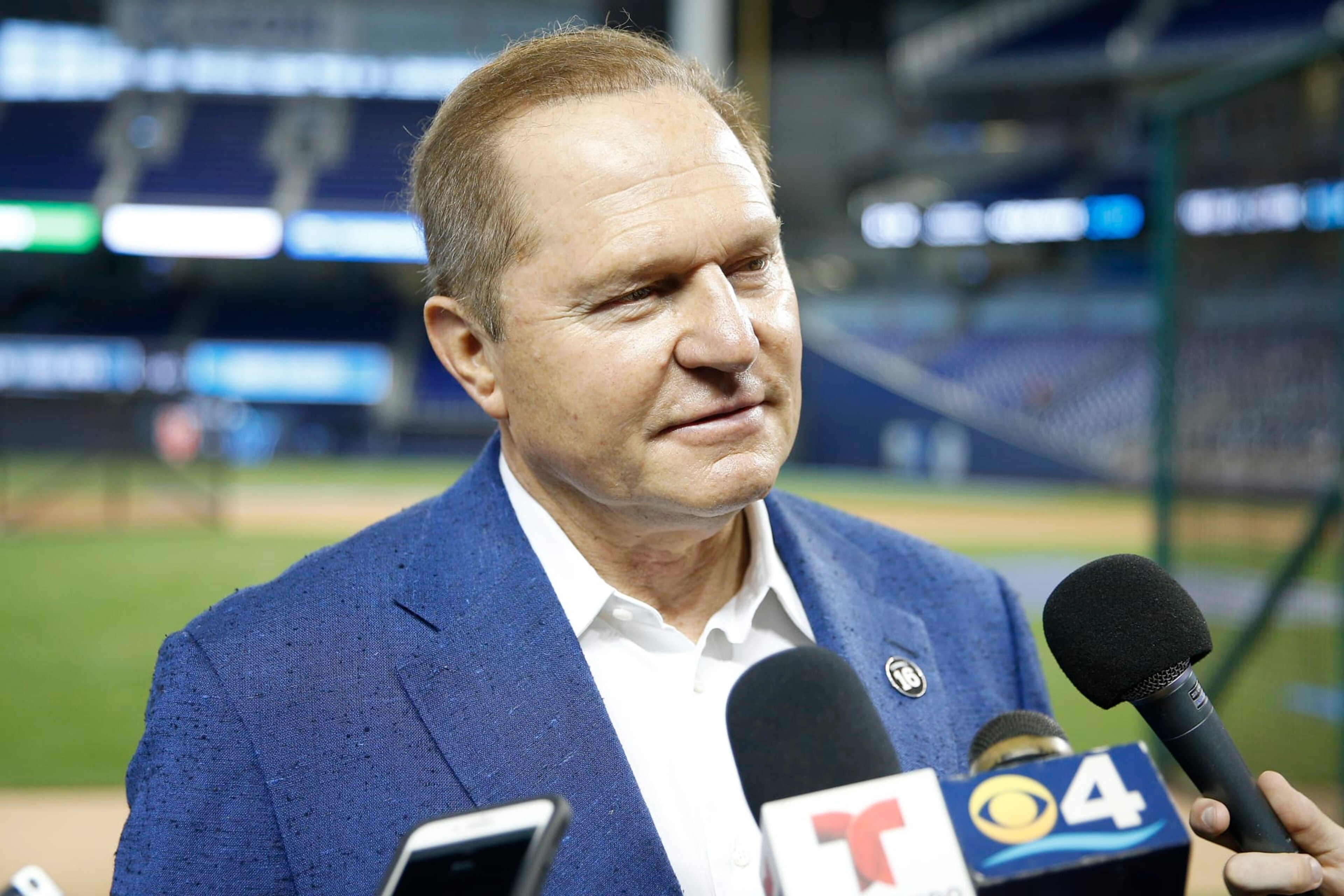MIAMI, FLORIDA - JULY 12:  Agent Scott Boras prior to the game between the Miami Marlins and the New York Mets at Marlins Park on July 12, 2019 in Miami, Florida. (Photo by Michael Reaves/Getty Images)