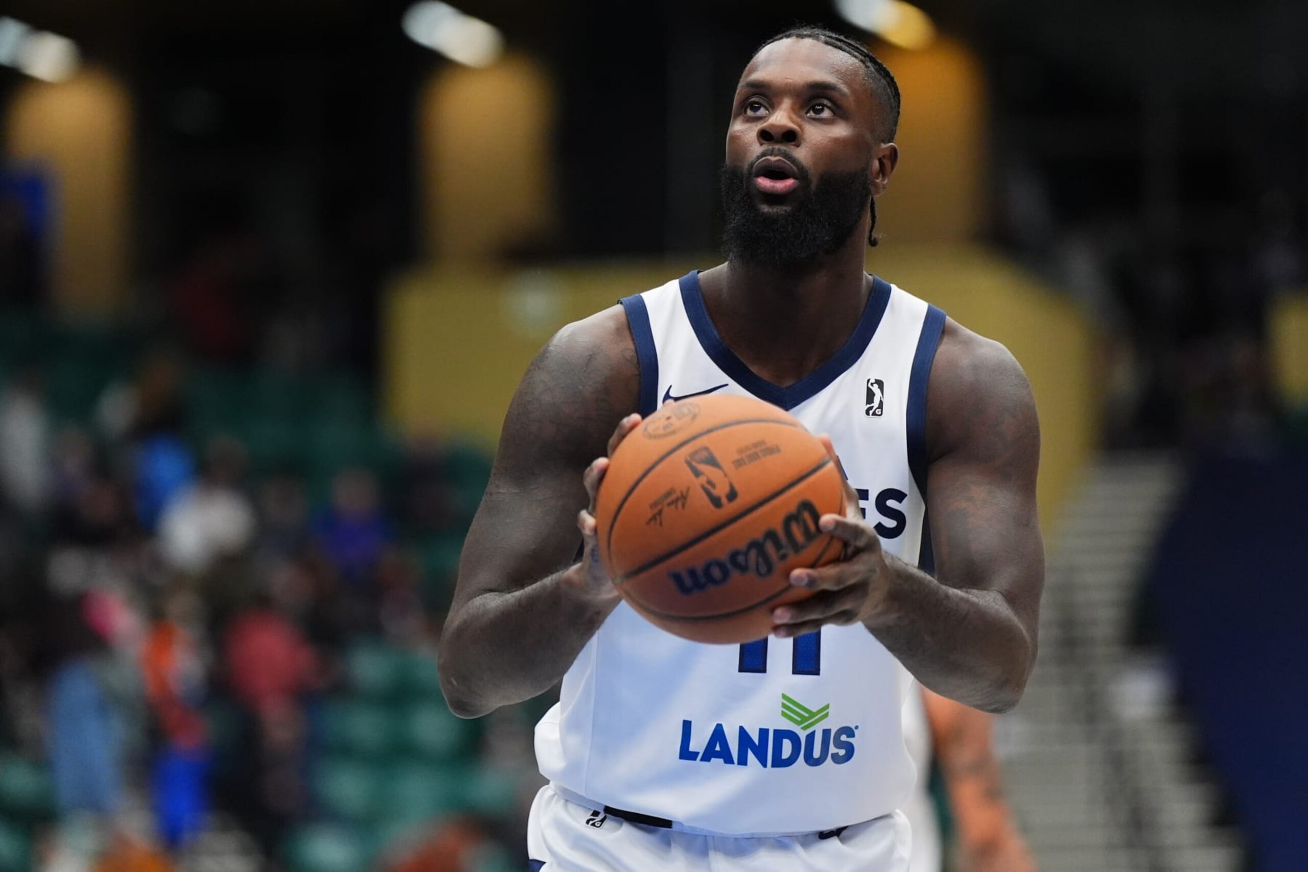 FRISCO, TX - JANUARY 26: Lance Stephenson #11 of the Iowa Wolves shoots the ball during the game against the Texas Legends on January 26, 2024 at Comerica Center in Frisco, Texas. NOTE TO USER: User expressly acknowledges and agrees that, by downloading and or using this photograph, User is consenting to the terms and conditions of the Getty Images License Agreement. Mandatory Copyright Notice: Copyright 2023 NBAE (Photo by Cooper Neill/NBAE via Getty Images)