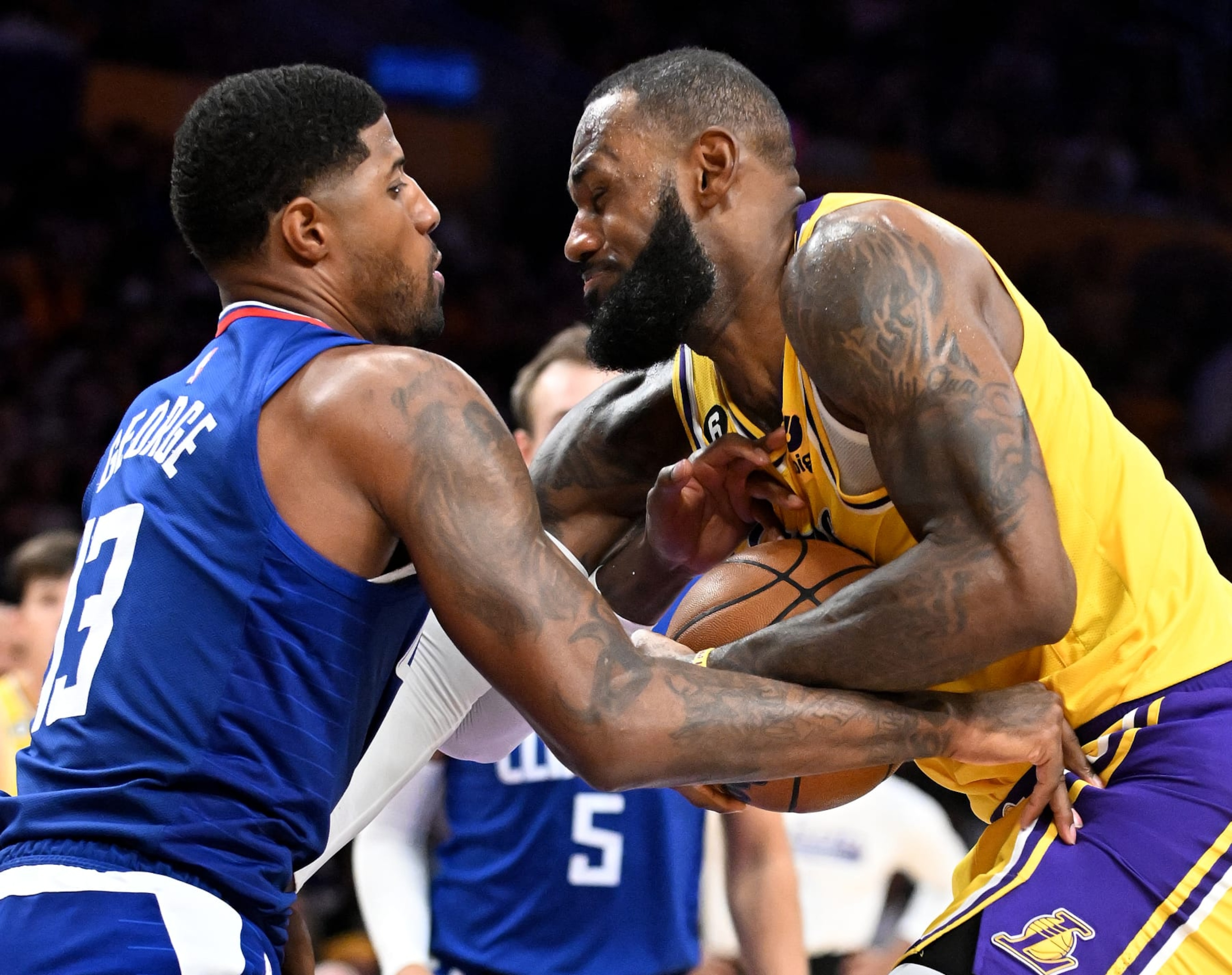 Paul George and LeBron James