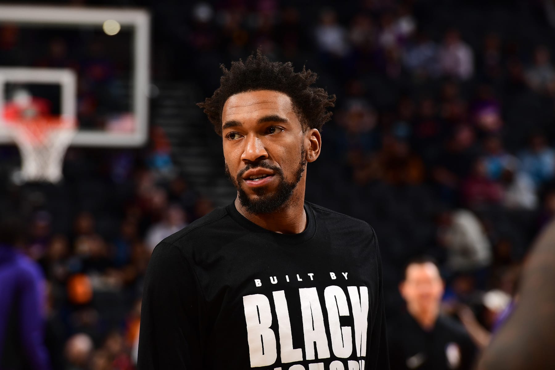 PHOENIX, AZ - FEBRUARY 13:  Malik Monk #0 of the Sacramento Kings looks on before the game against the Phoenix Suns on February 13, 2024 at Footprint Center in Phoenix, Arizona. NOTE TO USER: User expressly acknowledges and agrees that, by downloading and or using this photograph, user is consenting to the terms and conditions of the Getty Images License Agreement. Mandatory Copyright Notice: Copyright 2024 NBAE (Photo by Kate Frese/NBAE via Getty Images)