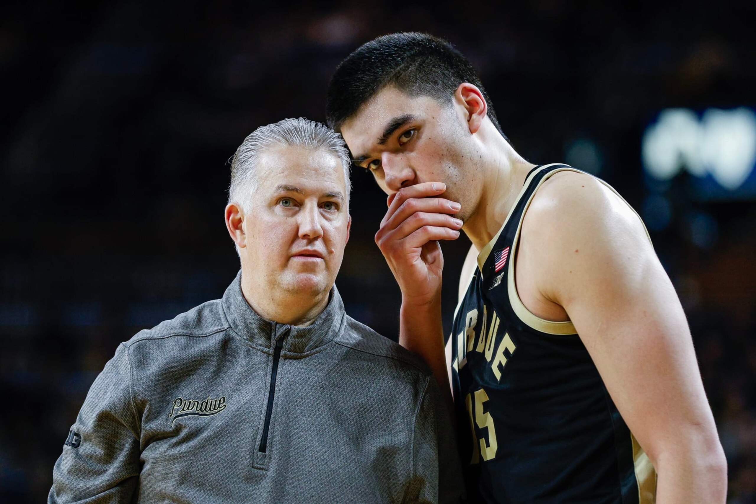 Matt Painter and Zach Edey
