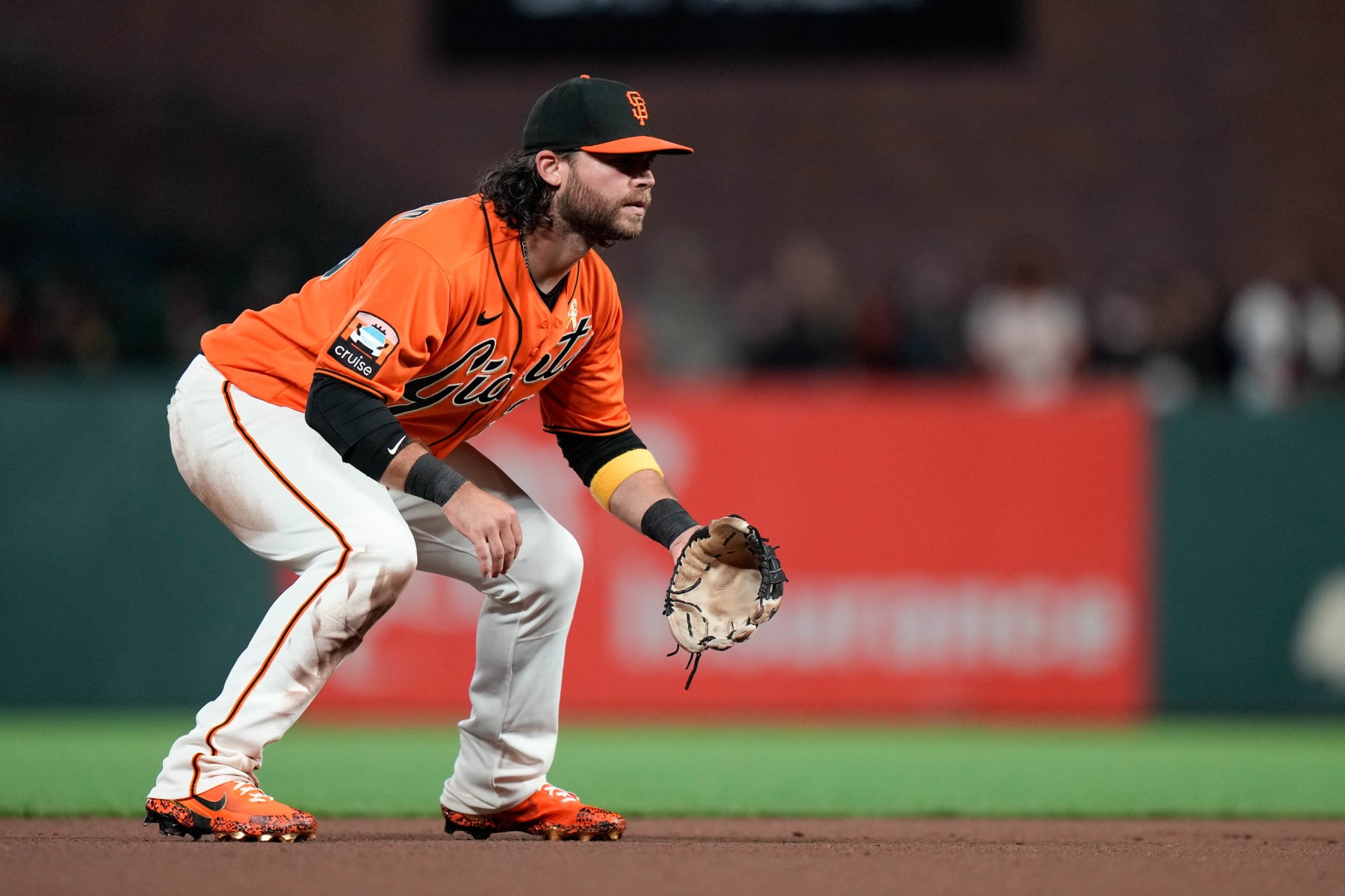 SAN FRANCISCO, CALIFORNIA - SEPTEMBER 8: Brandon Crawford #35 of the San Francisco Giants in a game against the Colorado Rockies at Oracle Park on September 8, 2023 in San Francisco, California. (Photo by Andy Kuno/San Francisco Giants/Getty Images)