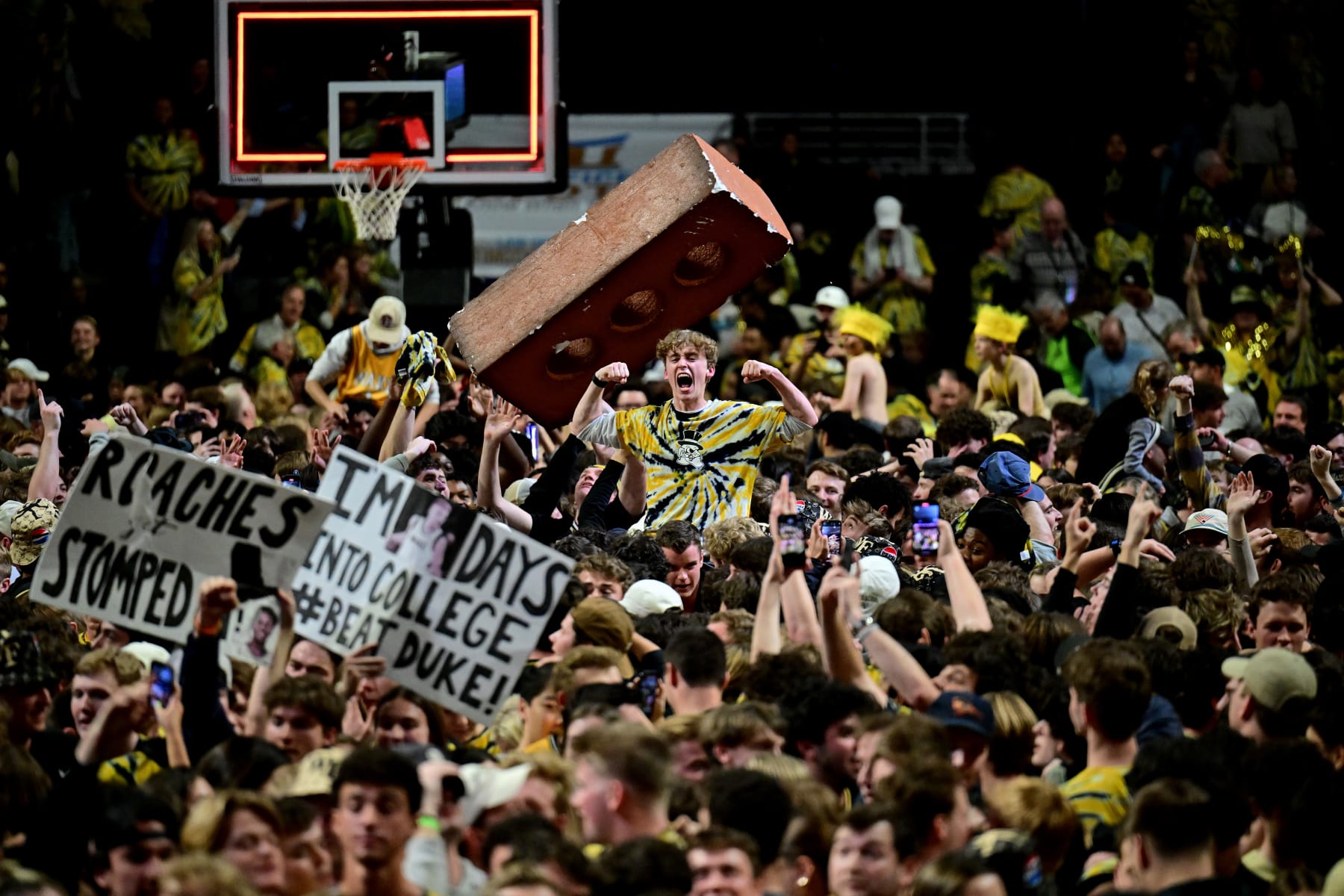 Wake Forest's Lawrence Joel Veterans Memorial Coliseum after Saturday's controversial court storm