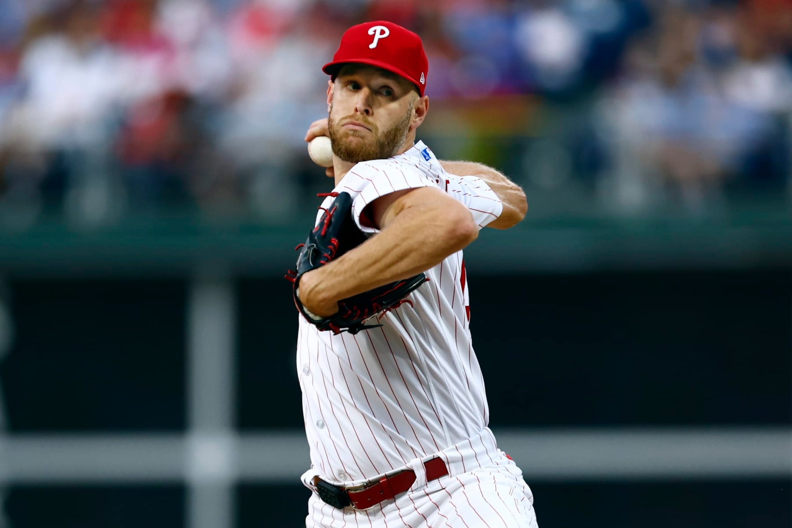 PHILADELPHIA, PA - May 22: Zack Wheeler #45 of the Philadelphia Phillies in action against the Arizona Diamondbacks during a game at Citizens Bank Park on May 22, 2023 in Philadelphia, Pennsylvania. (Photo by Rich Schultz/Getty Images)