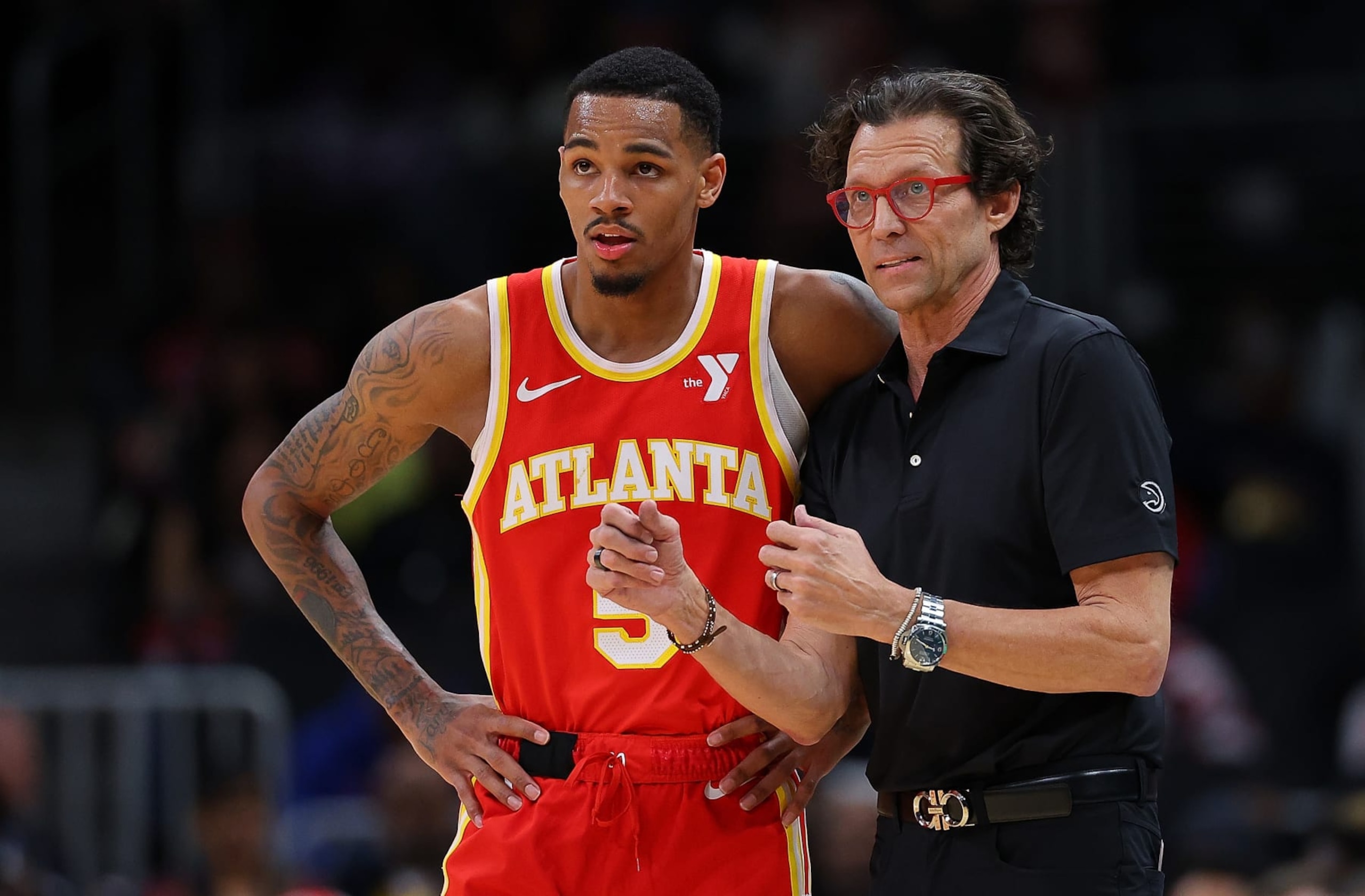 Dejounte Murray and Quin Snyder Dejounte Murray and Quin Snyder