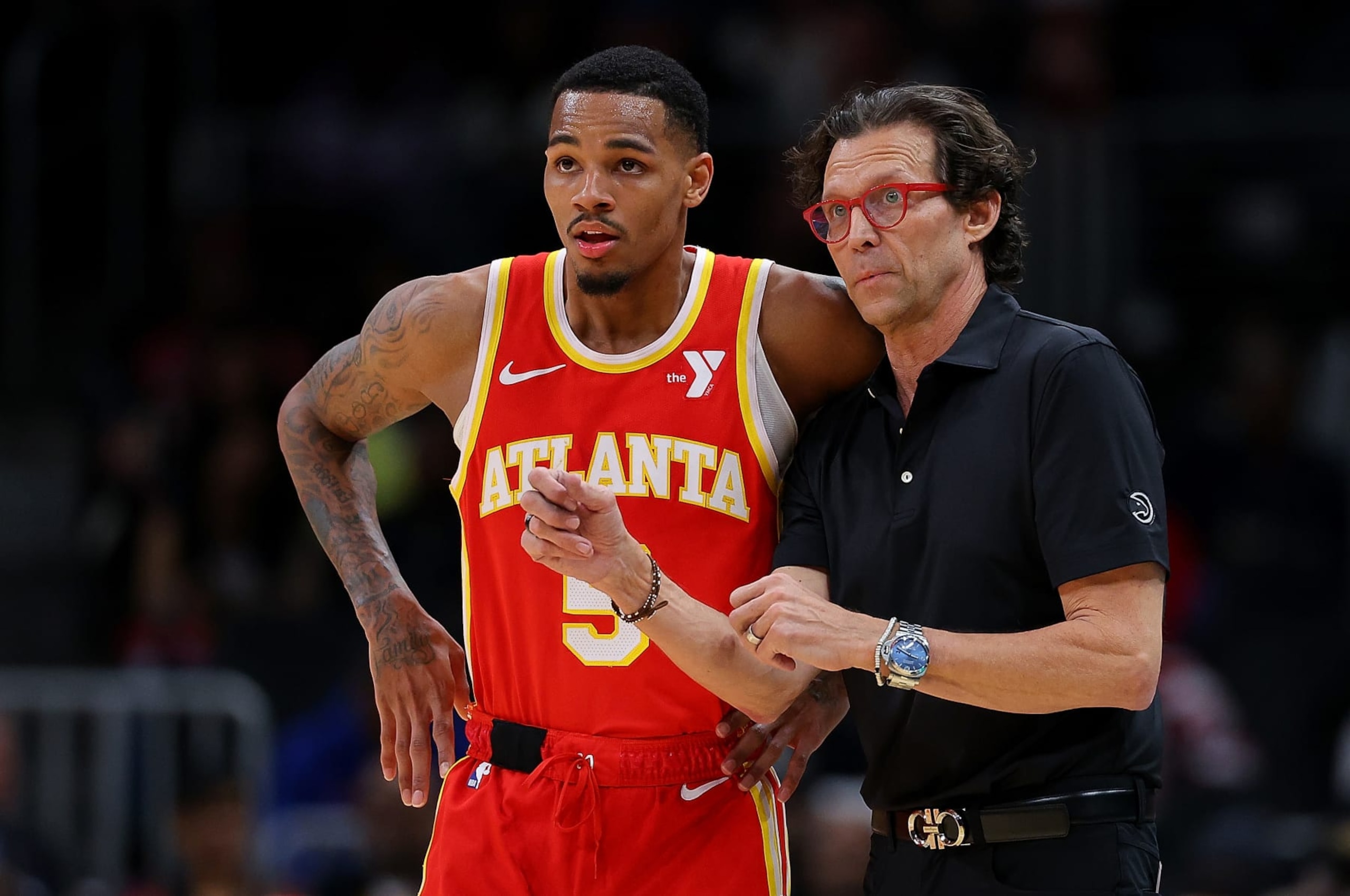 Dejounte Murray and Quin Snyder