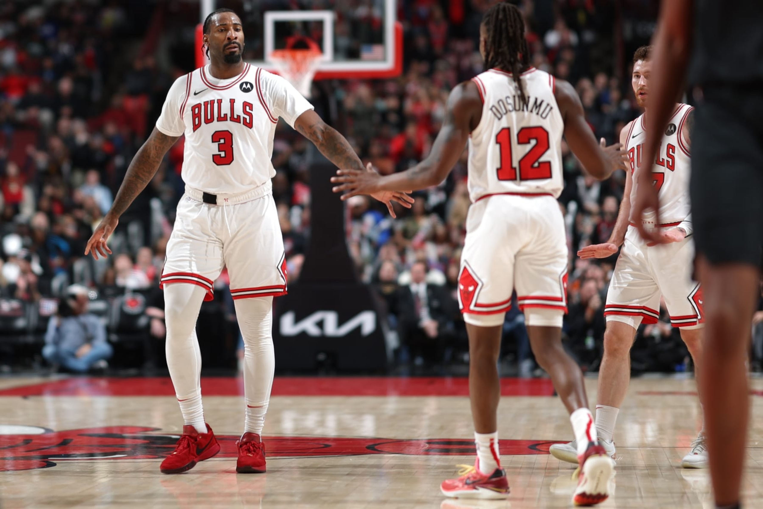 Andre Drummond and Ayo Dosunmu Andre Drummond and Ayo Dosunmu