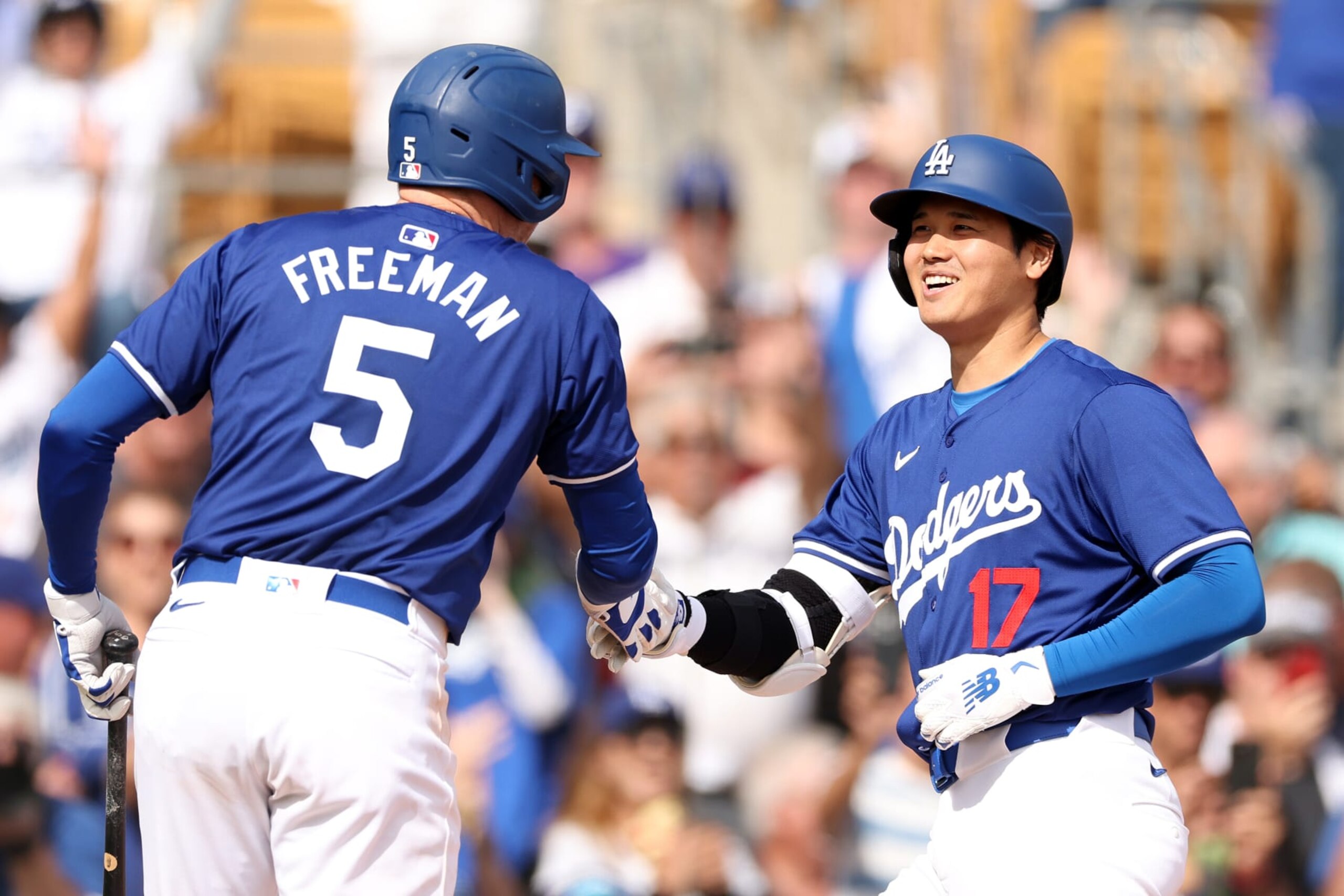 Freddie Freeman (L) and Shohei Ohtani (R) Freddie Freeman (L) and Shohei Ohtani (R)