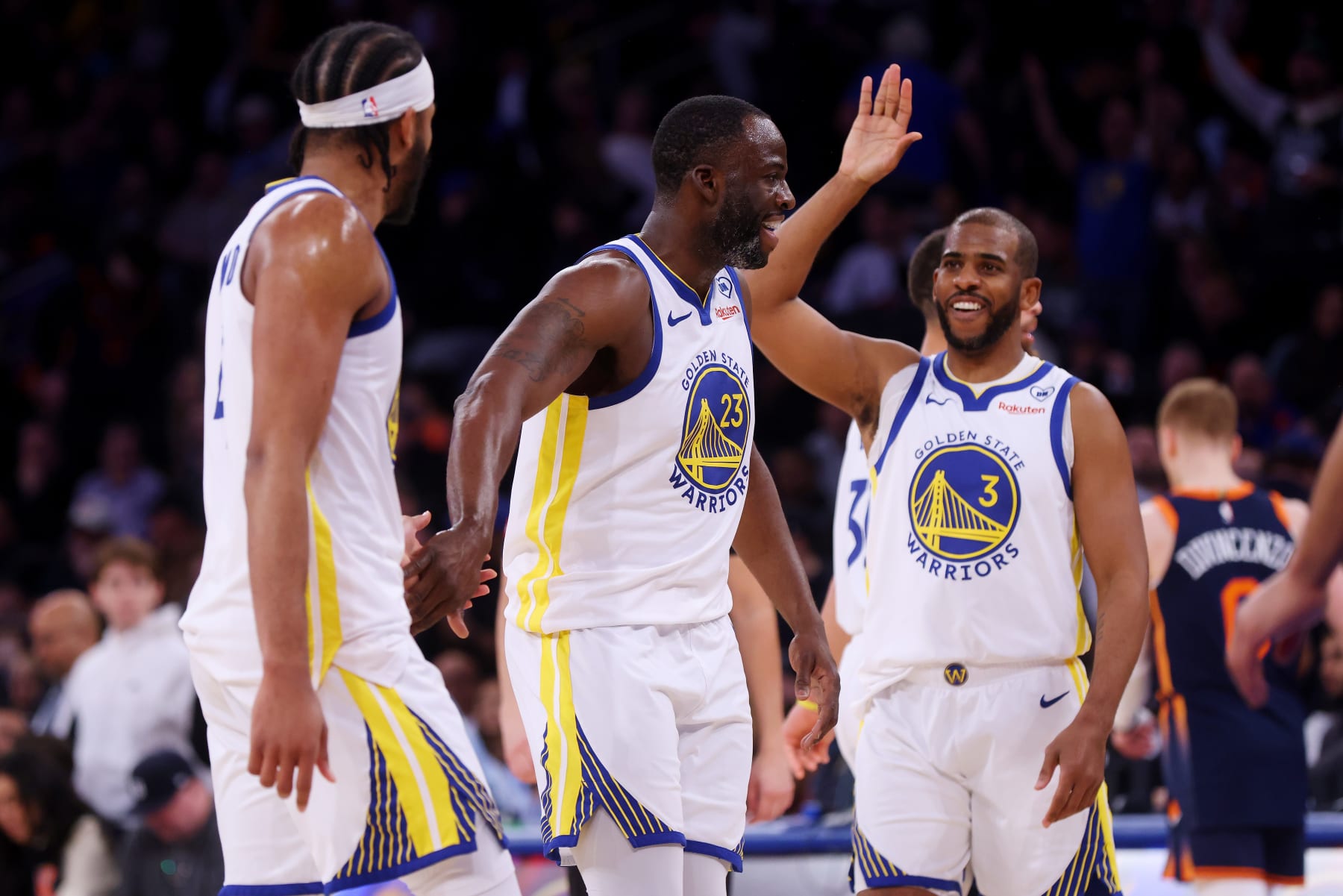 Moses Moody, Draymond Green and Chris Paul