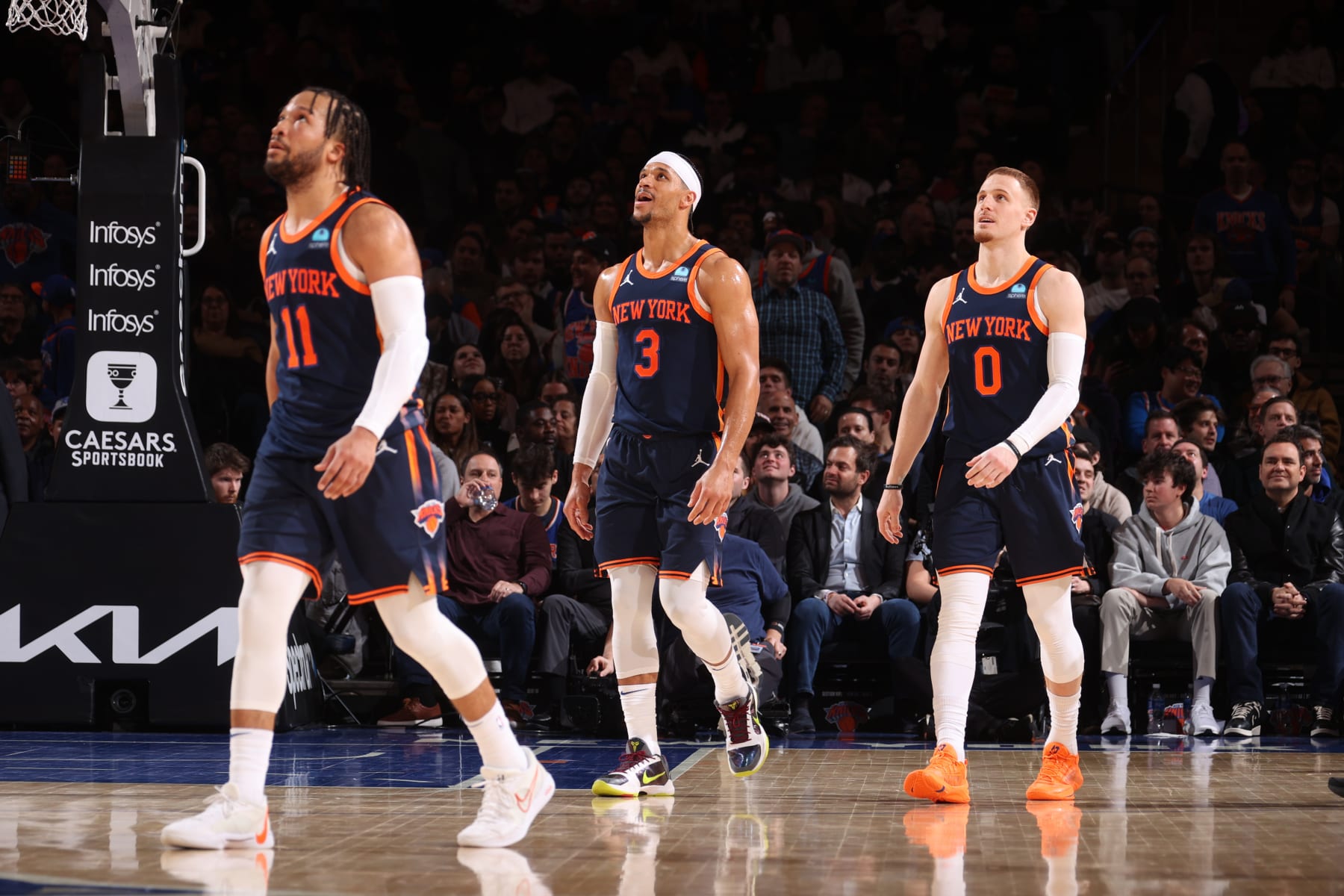 Jalen Brunson, Josh Hart and Donte DiVincenzo