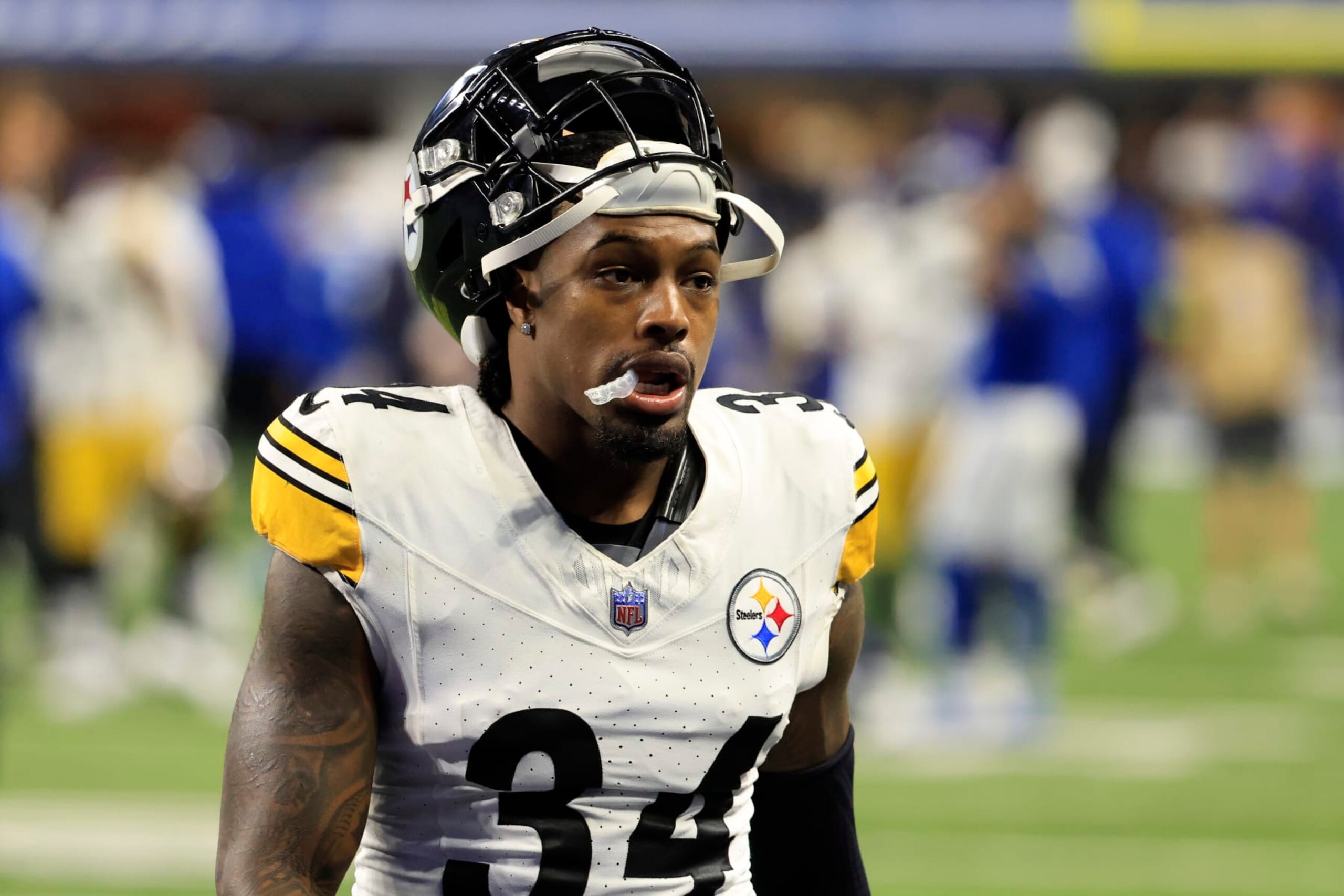 INDIANAPOLIS, INDIANA - DECEMBER 16: Chandon Sullivan #34 of the Pittsburgh Steelers walks off the field after a loss to the Indianapolis Colts at Lucas Oil Stadium on December 16, 2023 in Indianapolis, Indiana. (Photo by Justin Casterline/Getty Images) INDIANAPOLIS, INDIANA - DECEMBER 16: Chandon Sullivan #34 of the Pittsburgh Steelers walks off the field after a loss to the Indianapolis Colts at Lucas Oil Stadium on December 16, 2023 in Indianapolis, Indiana. (Photo by Justin Casterline/Getty Images)