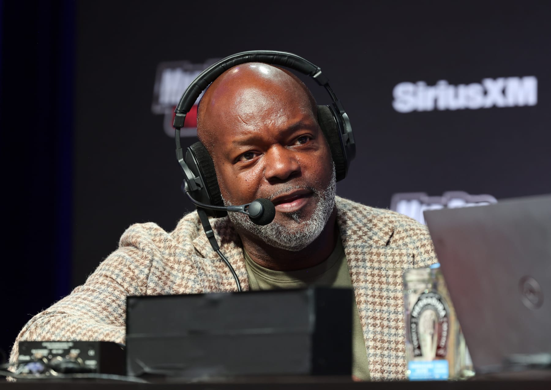 LAS VEGAS, NEVADA - FEBRUARY 09: Emmitt Smith speaks at SiriusXM at Super Bowl LVIII on February 09, 2024 in Las Vegas, Nevada. (Photo by Cindy Ord/Getty Images for SiriusXM)