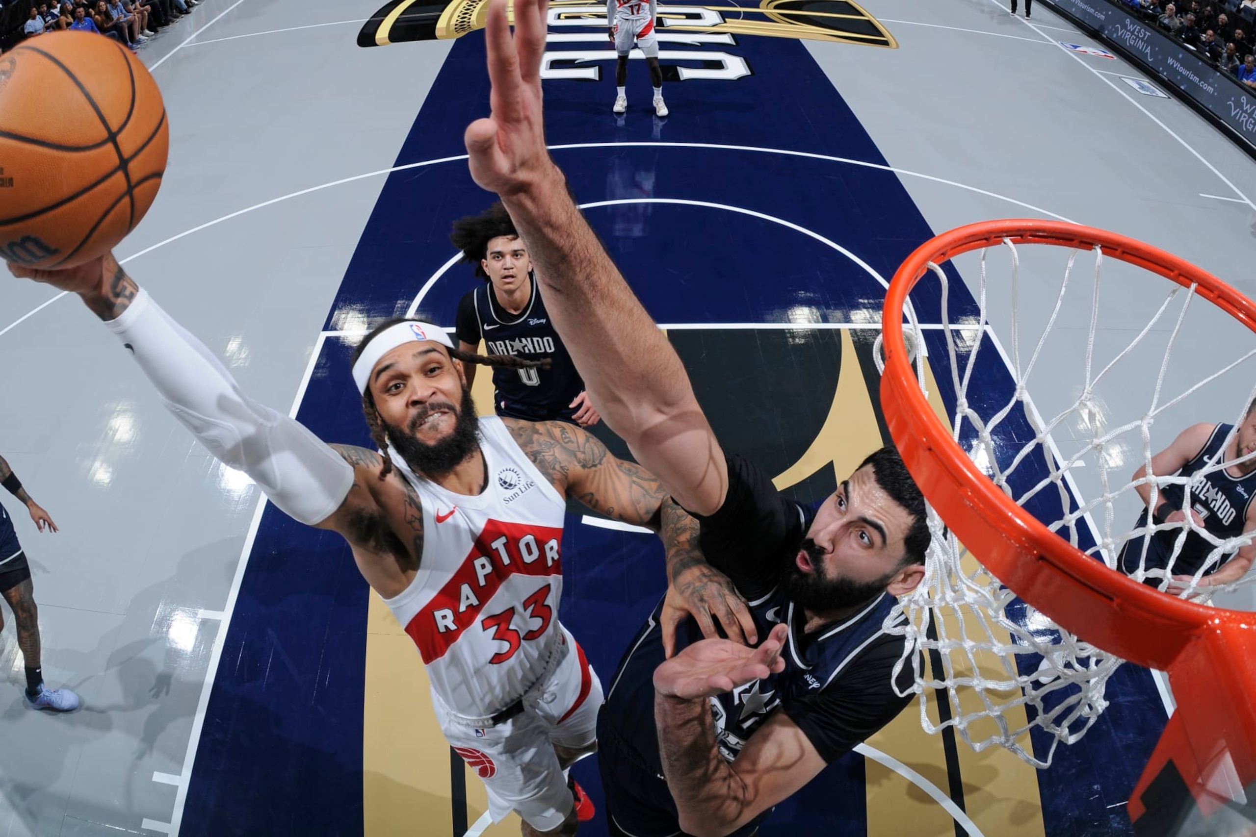 ORLANDO, FL - NOVEMBER 21: Gary Trent Jr. #33 of the Toronto Raptors shoots the ball during the game against the Orlando Magic during the In-Season Tournament on November 21, 2023 at Amway Center in Orlando, Florida. NOTE TO USER: User expressly acknowledges and agrees that, by downloading and or using this photograph, User is consenting to the terms and conditions of the Getty Images License Agreement. Mandatory Copyright Notice: Copyright 2023 NBAE (Photo by Fernando Medina/NBAE via Getty Images)