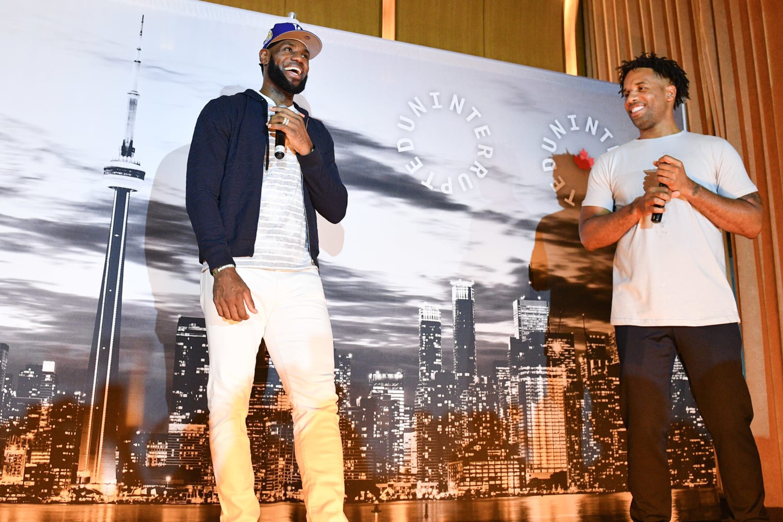 TORONTO, ONTARIO - AUGUST 02: NBA Player Lebron James and Maverick Carter attend the Uninterrupted Canada Launch held at Louis Louis at The St. Regis Toronto on August 02, 2019 in Toronto, Canada. (Photo by George Pimentel/Getty Images) TORONTO, ONTARIO - AUGUST 02: NBA Player Lebron James and Maverick Carter attend the Uninterrupted Canada Launch held at Louis Louis at The St. Regis Toronto on August 02, 2019 in Toronto, Canada. (Photo by George Pimentel/Getty Images)
